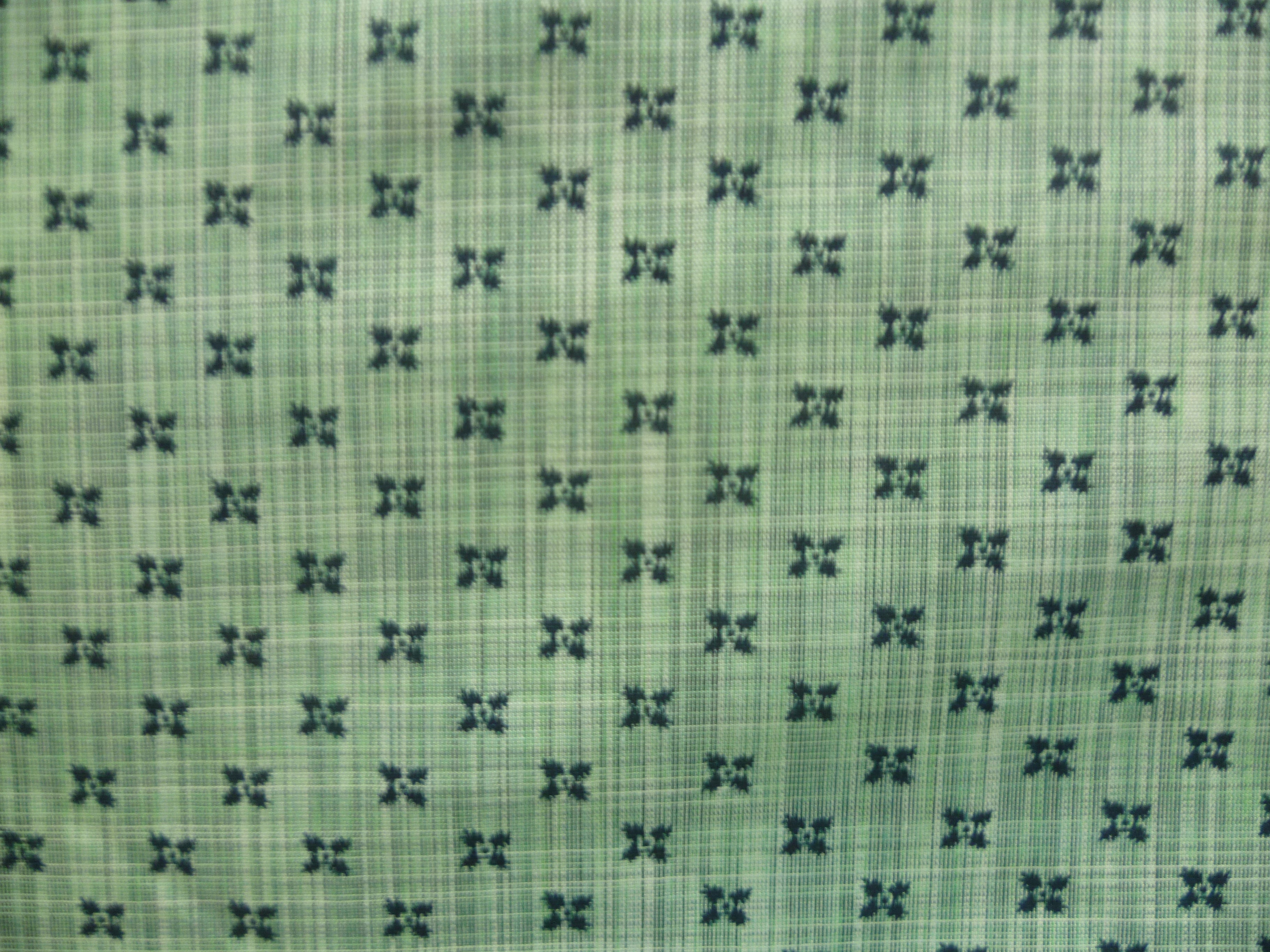 Green Tone Floral Linen Cotton Dresses Shirting