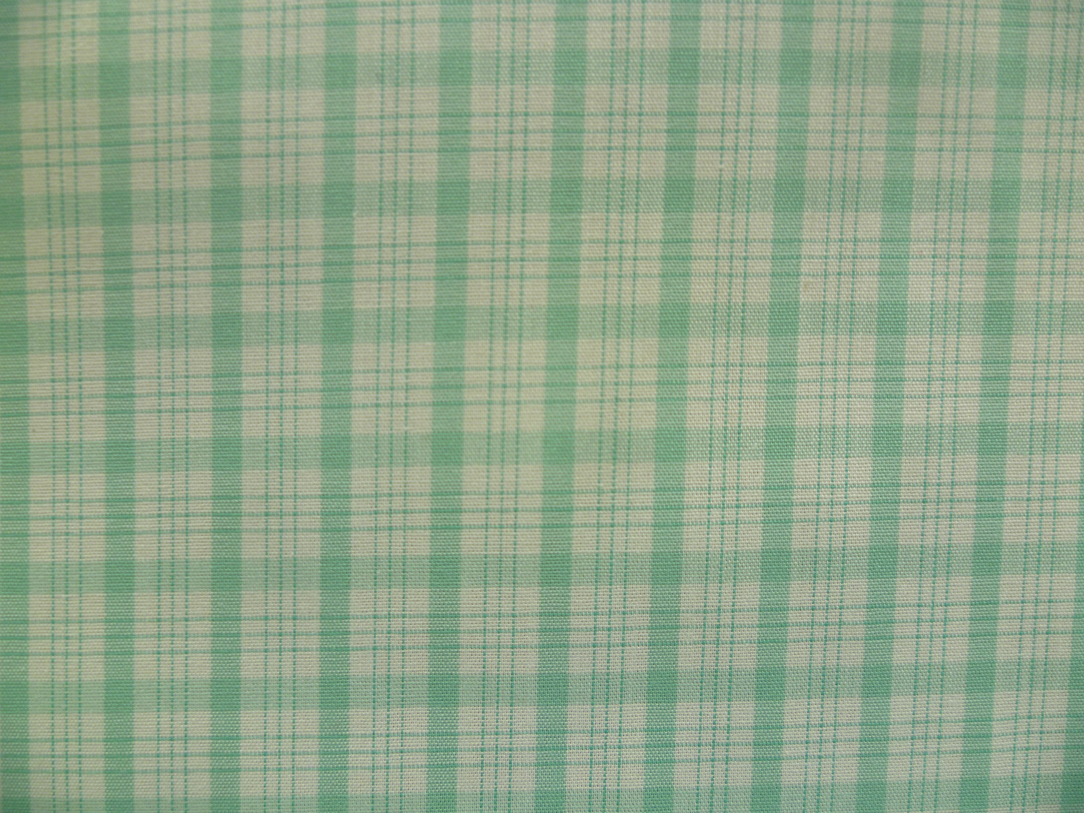 Green White Check Cotton Shirting