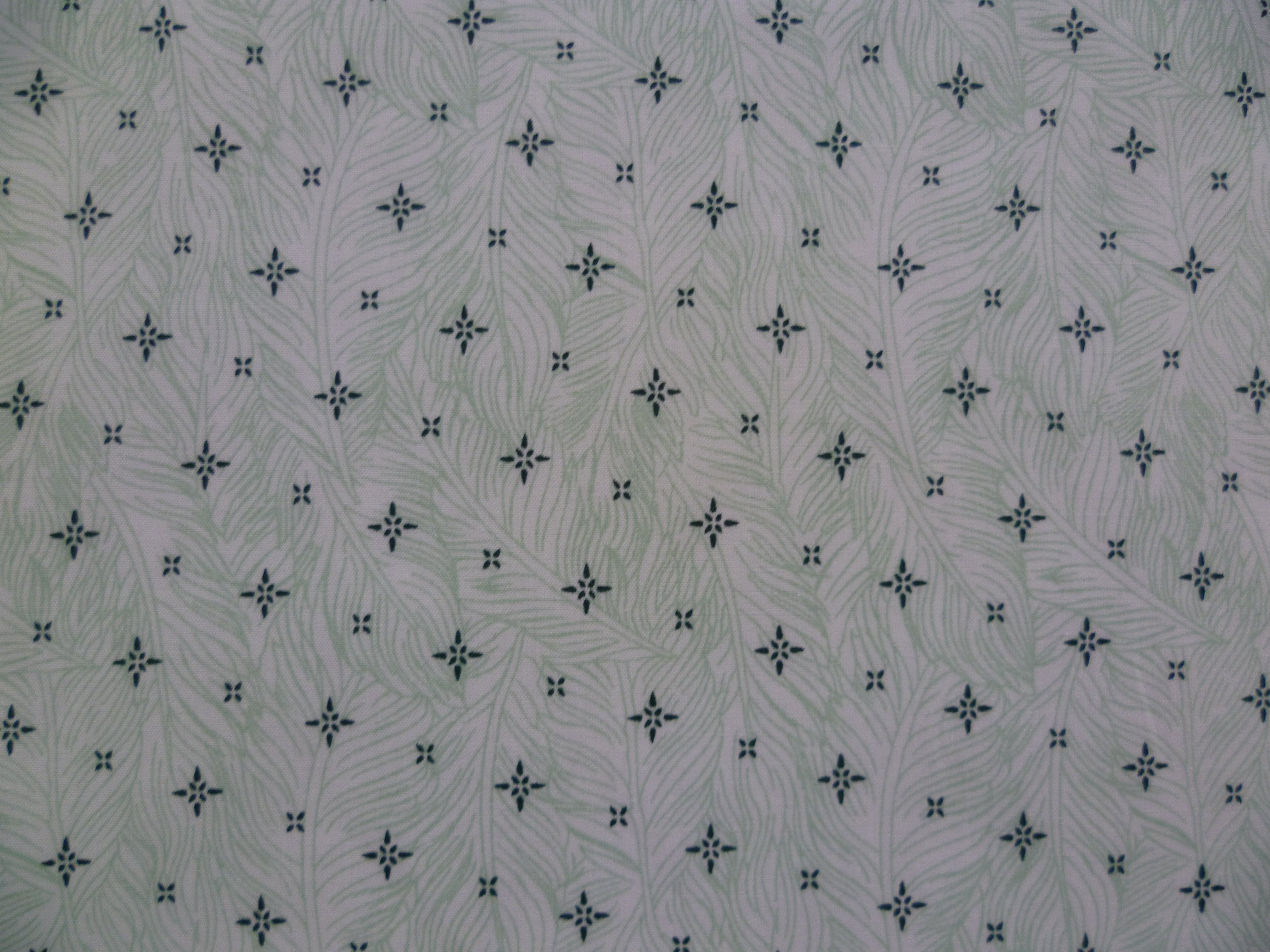 Green White Floral Cotton Dresses Shirting