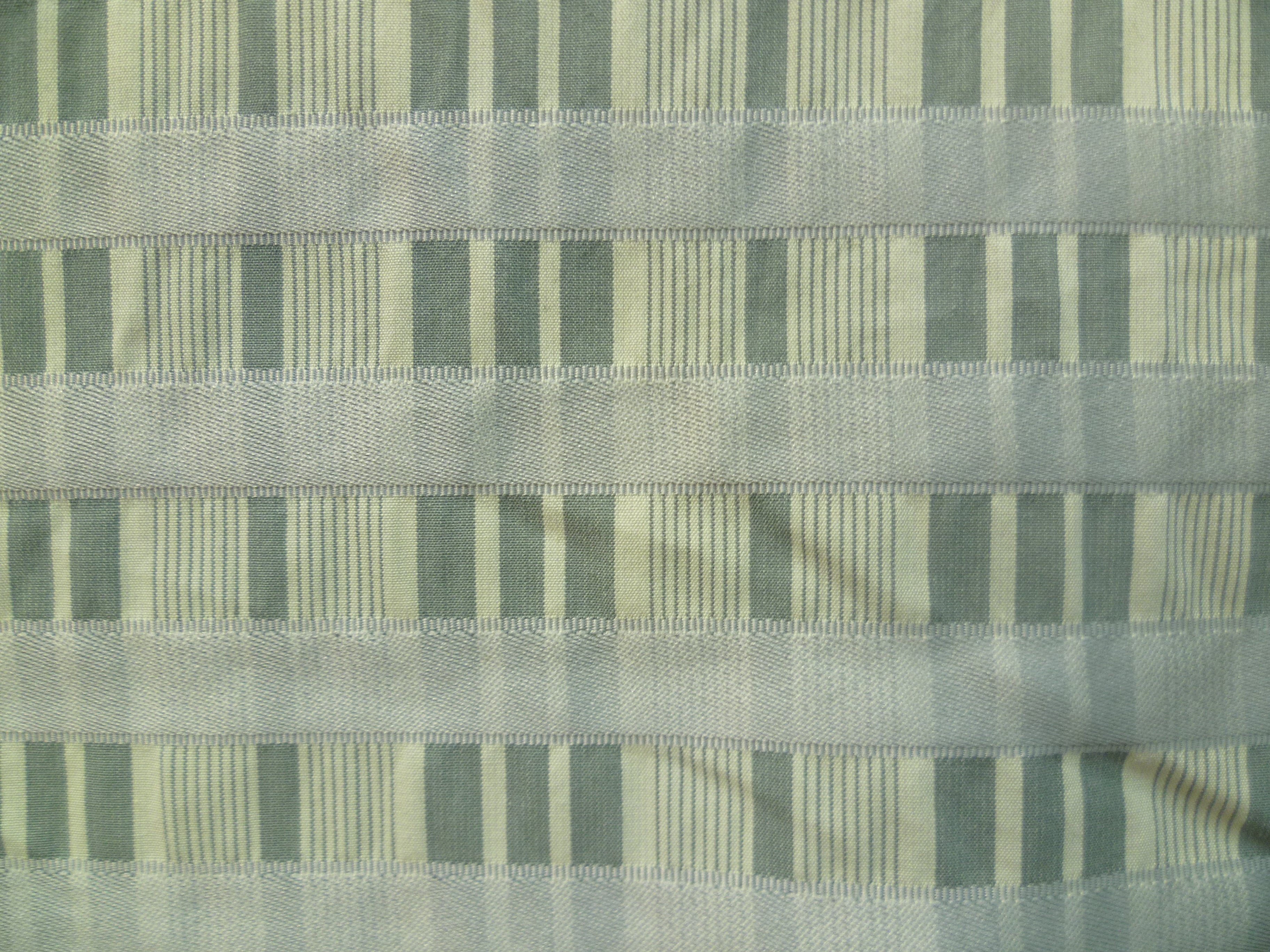 Green White Stripe Cotton Blazer Shirting
