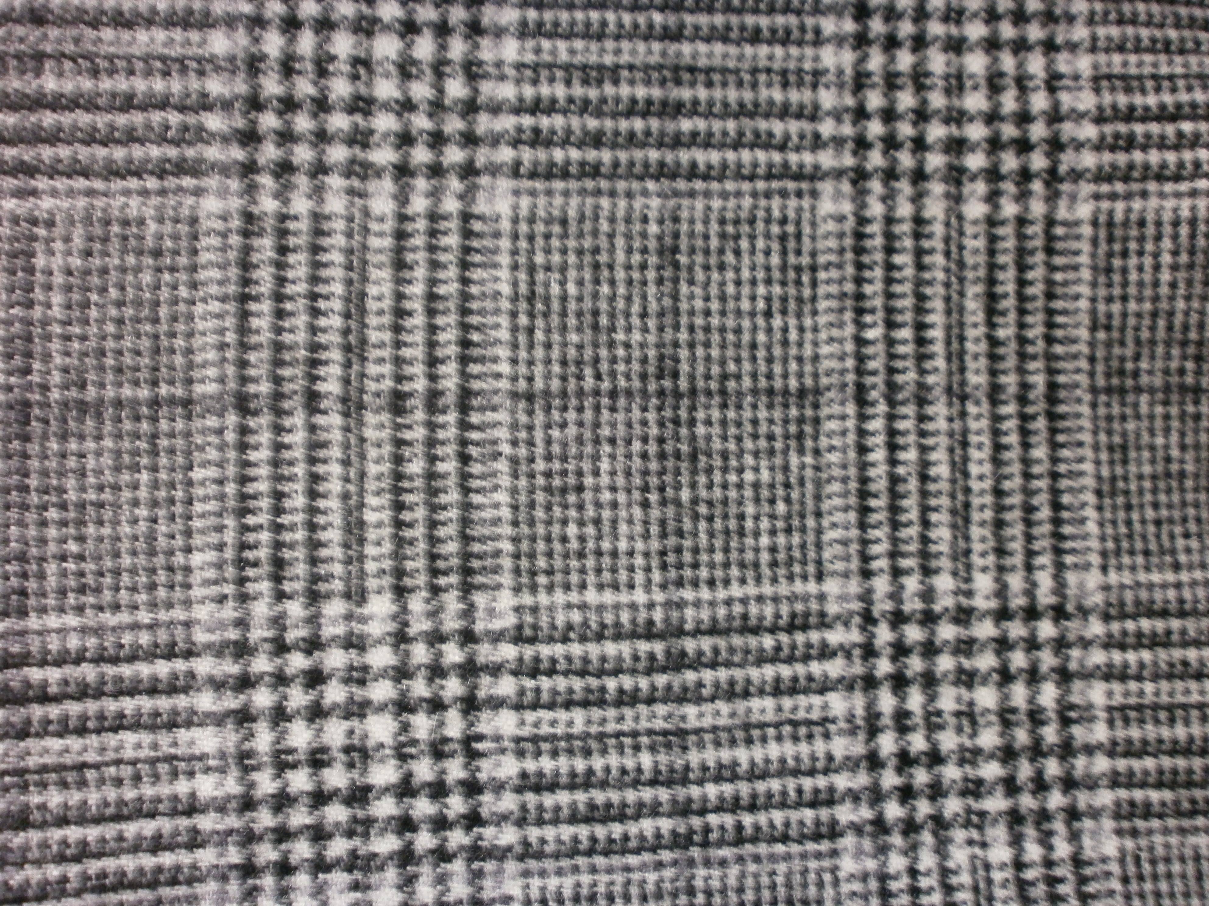 Grey Black Check Cashmere Wool Blazer Suiting