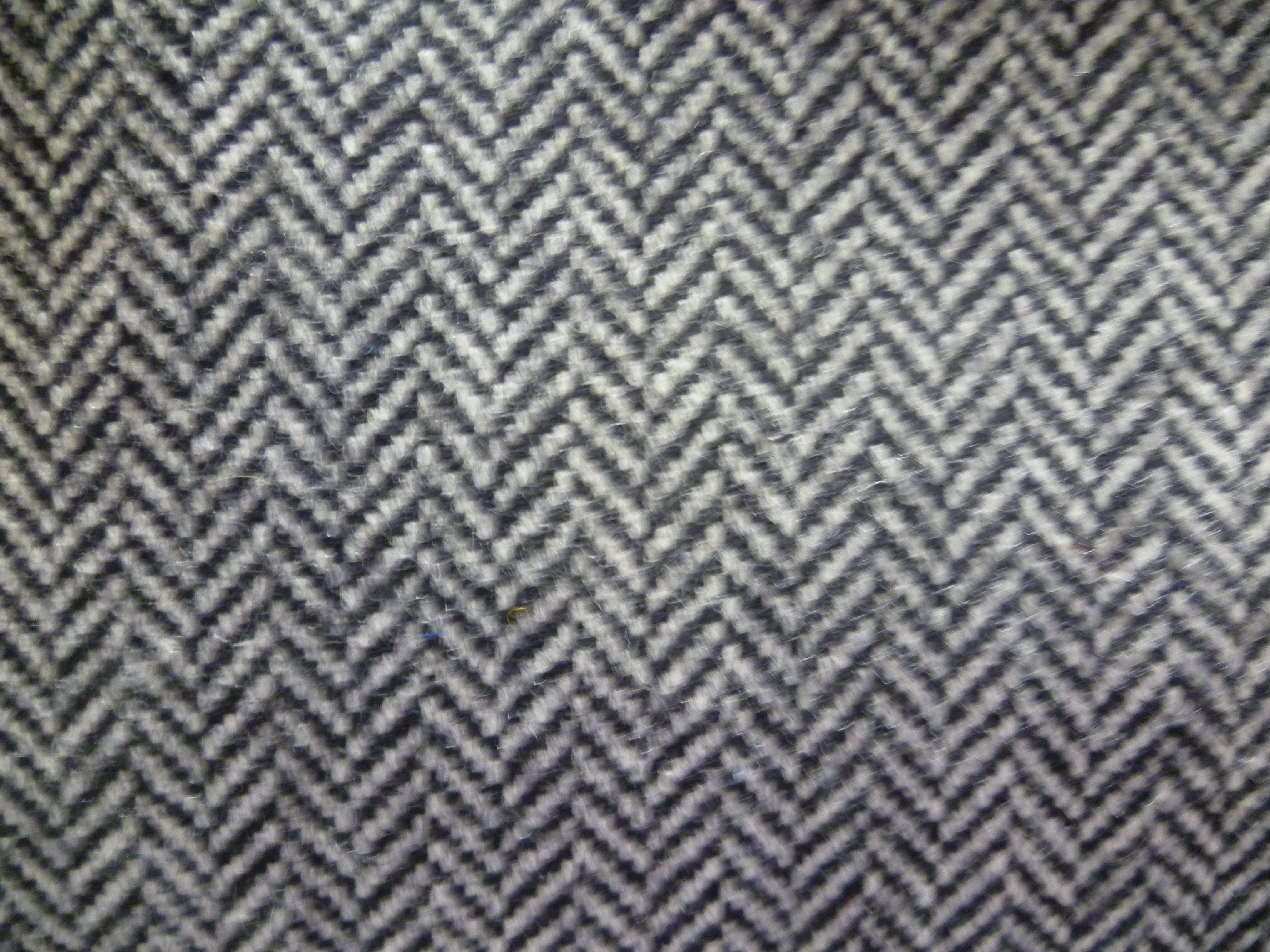 Grey Black Herringbone Wool Blazer Suiting