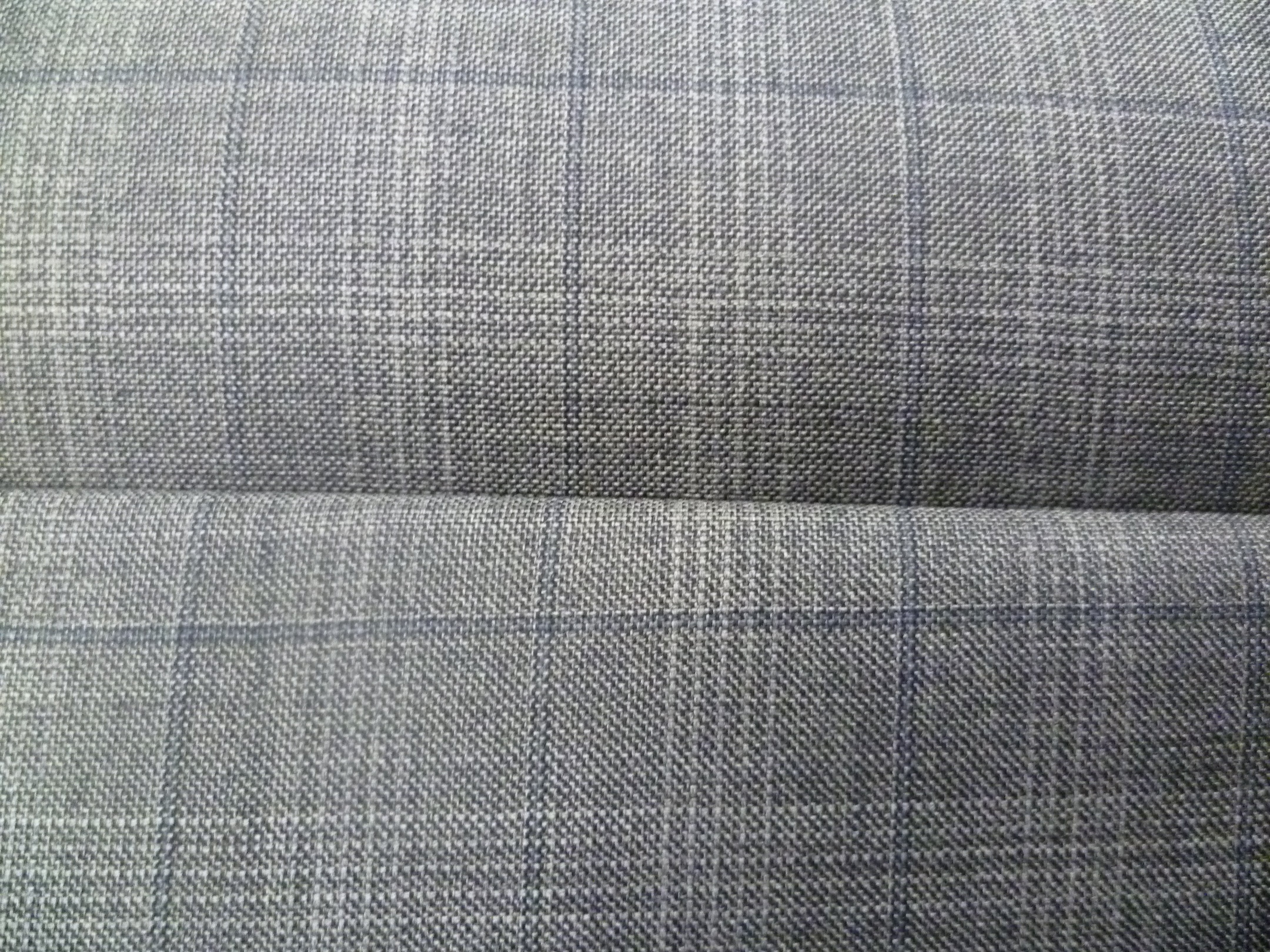 Grey Navy Check Wool Blazer Suiting