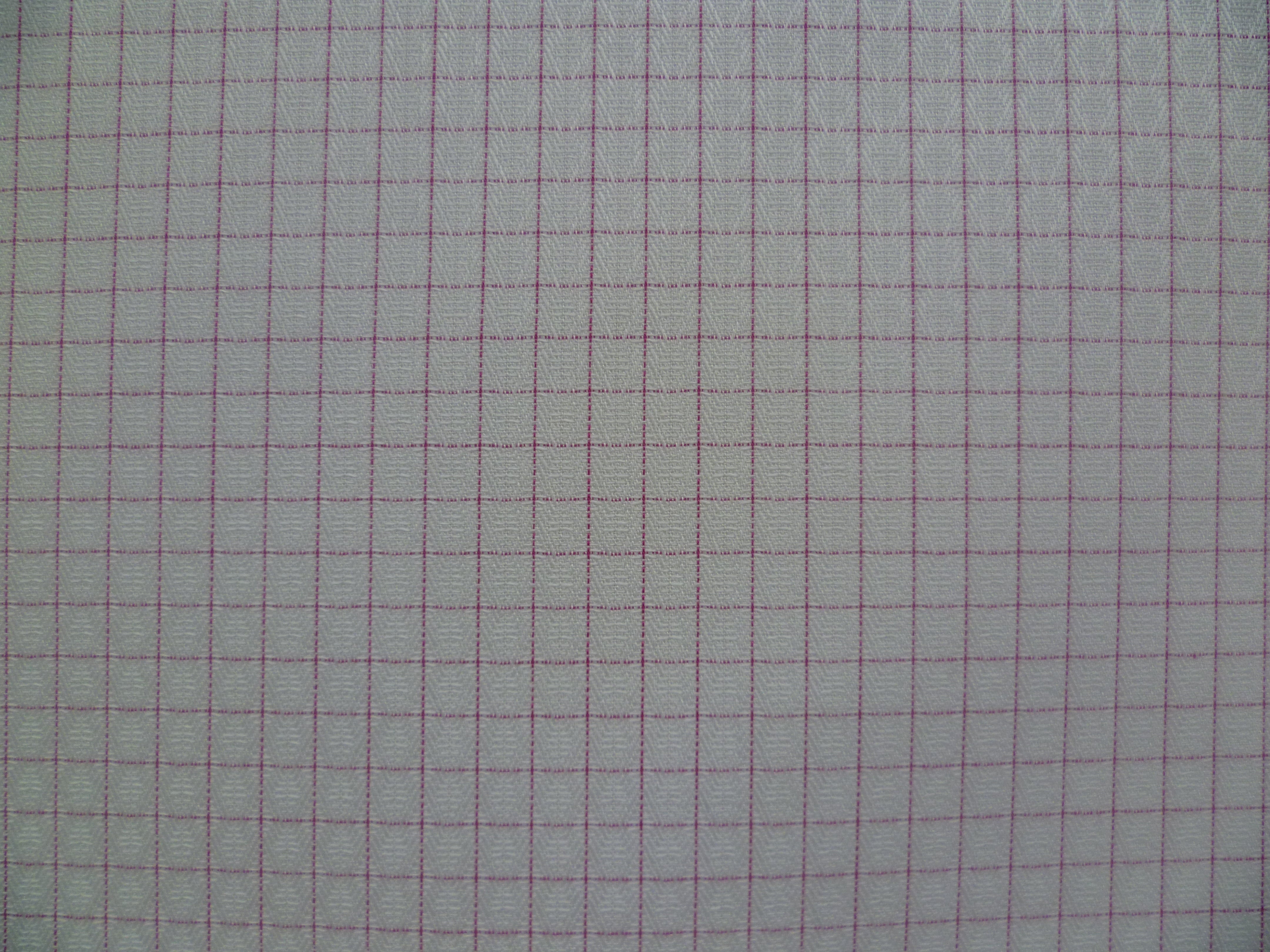 Grey Pink Check Cotton Shirting