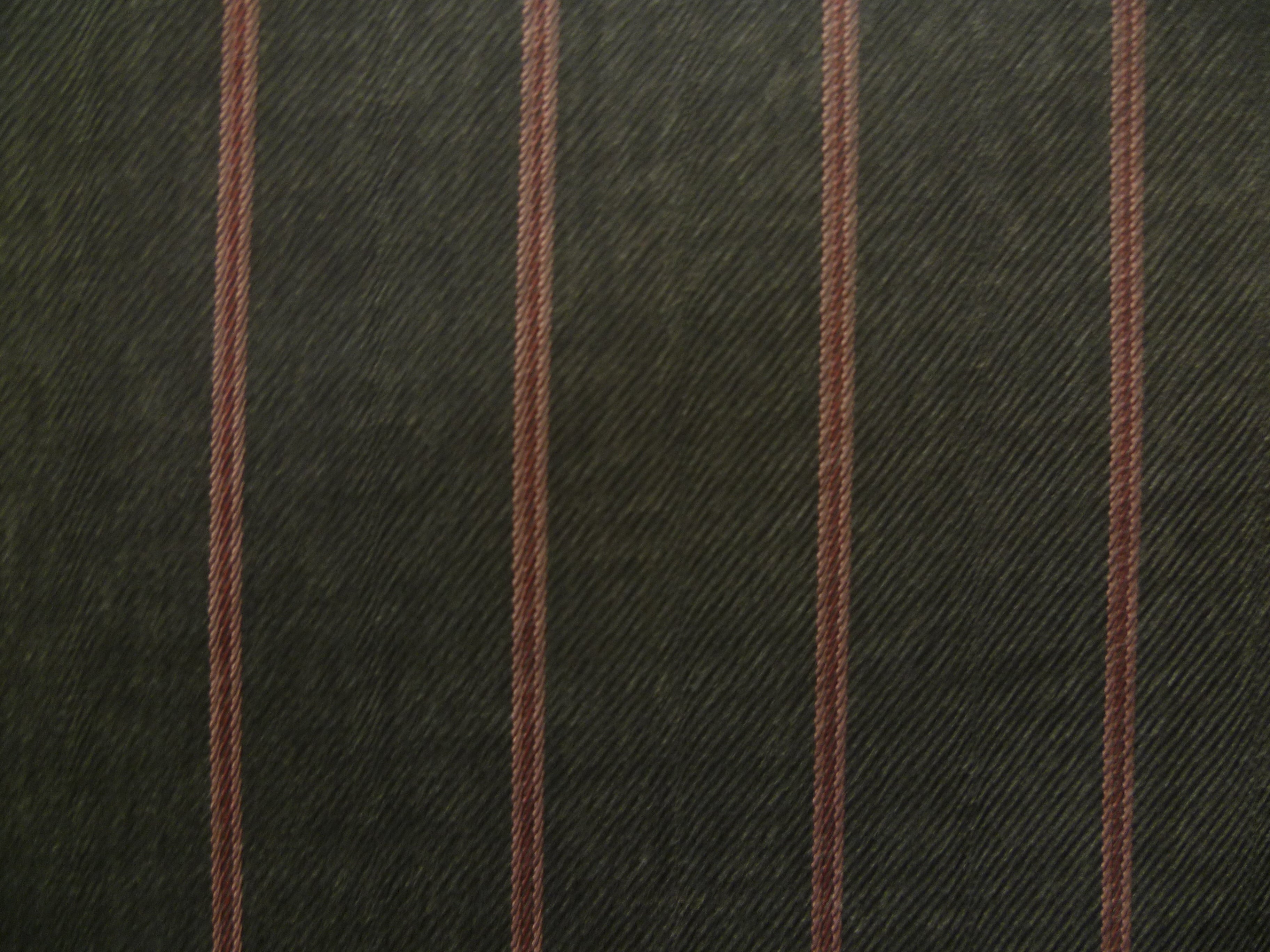 Grey Red Stripe Wool Suiting