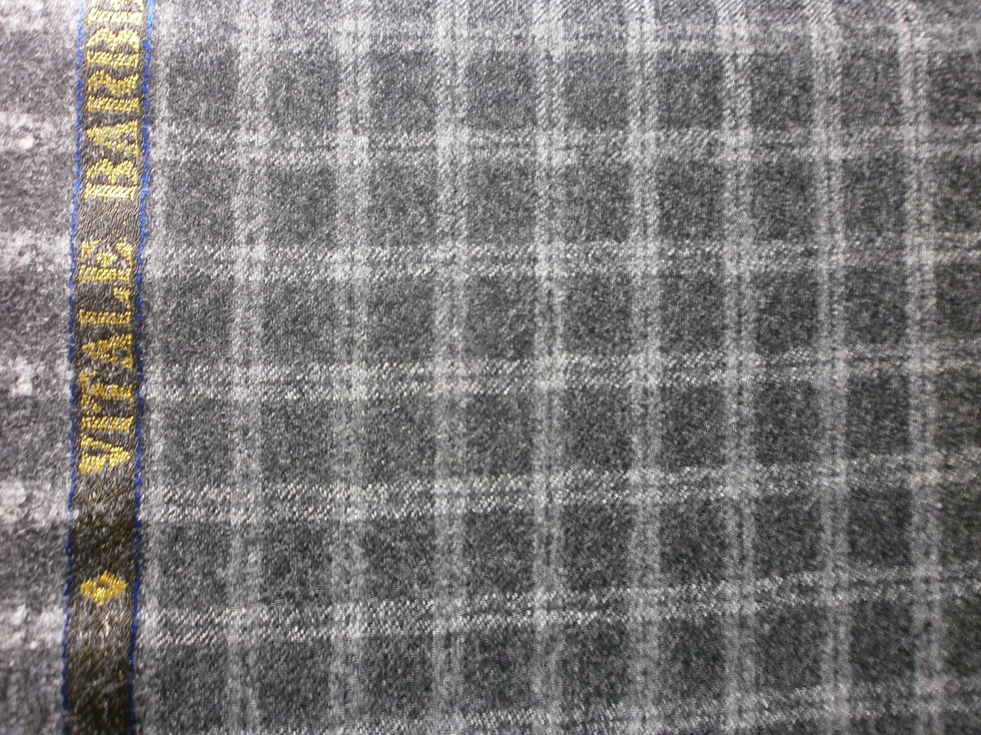 Grey Tonal Check Wool Blazer Suiting