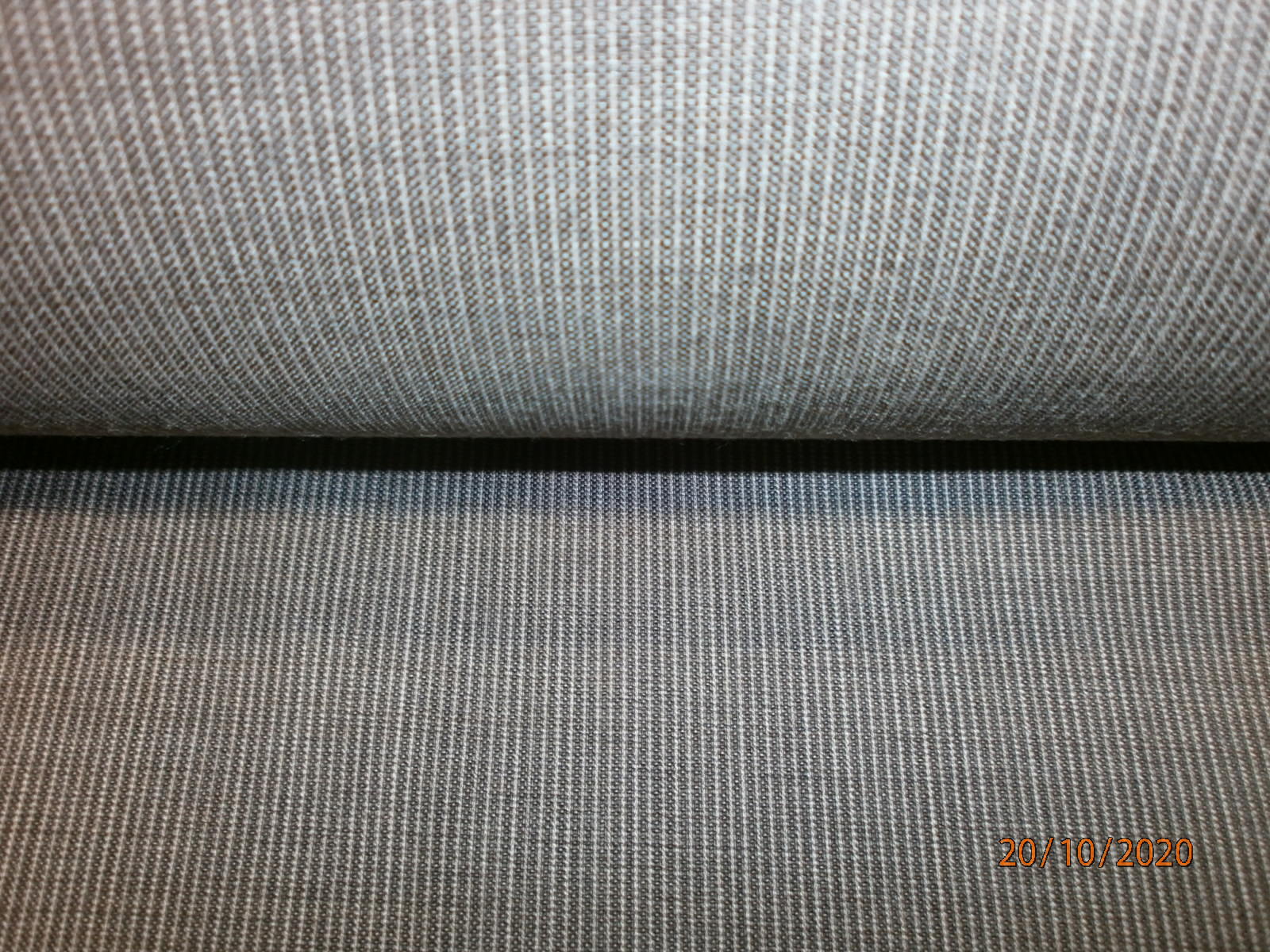 Grey White Hairline Stripe Wool Suiting