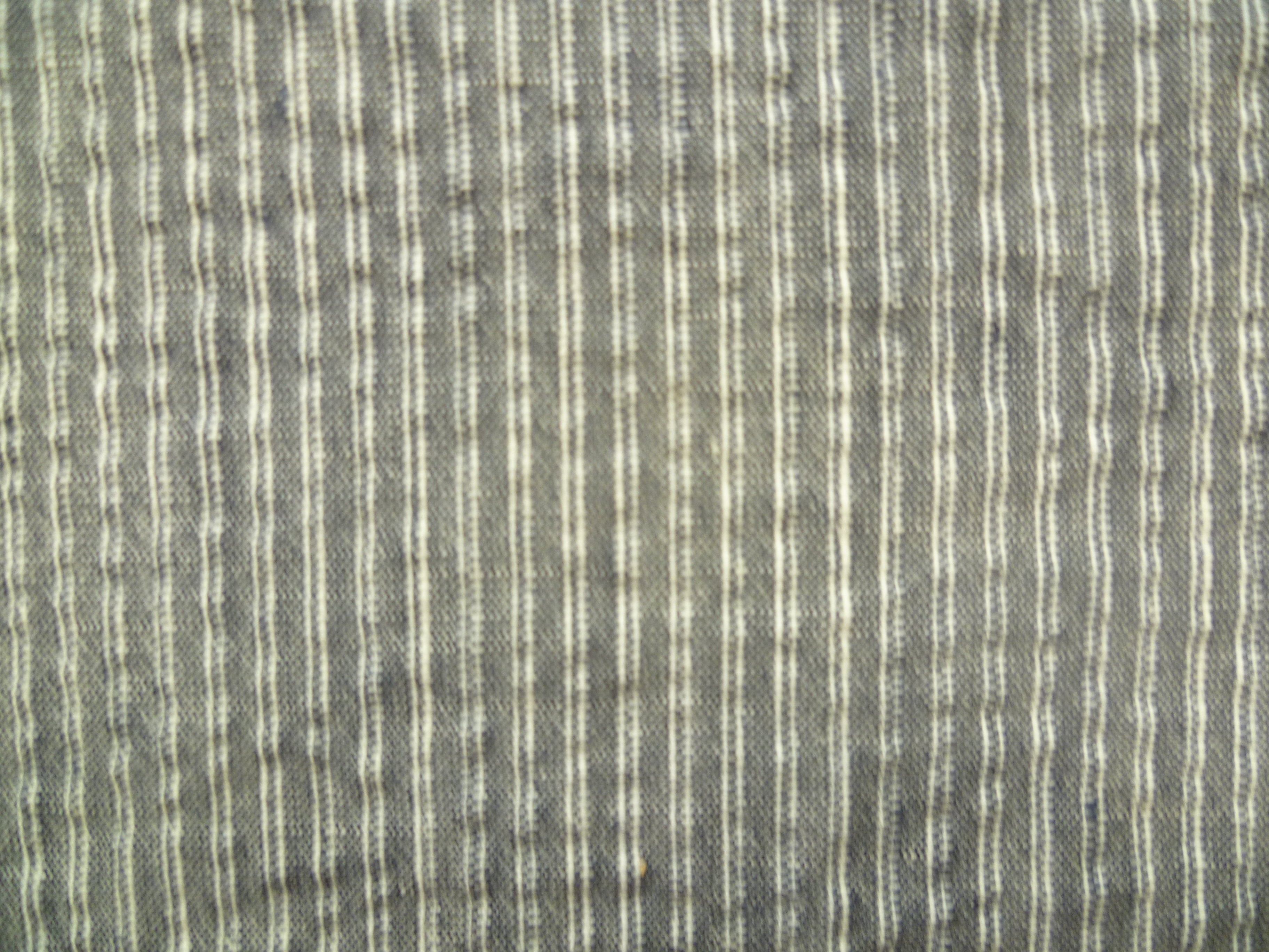 Grey White Stripe Cotton Blazer Shirting