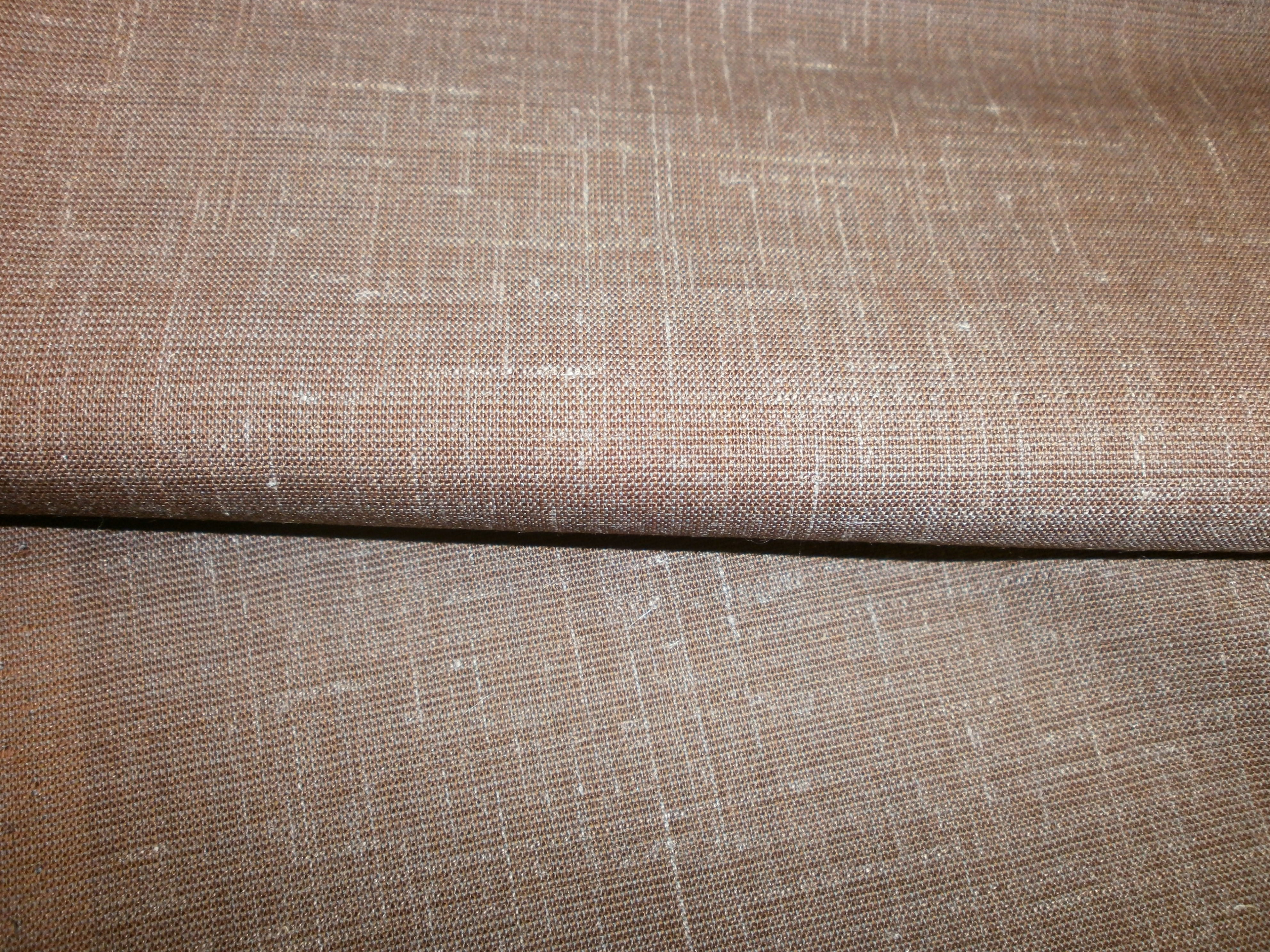 Mocha Brown Plain Silk Linen Wool Blazer Suiting