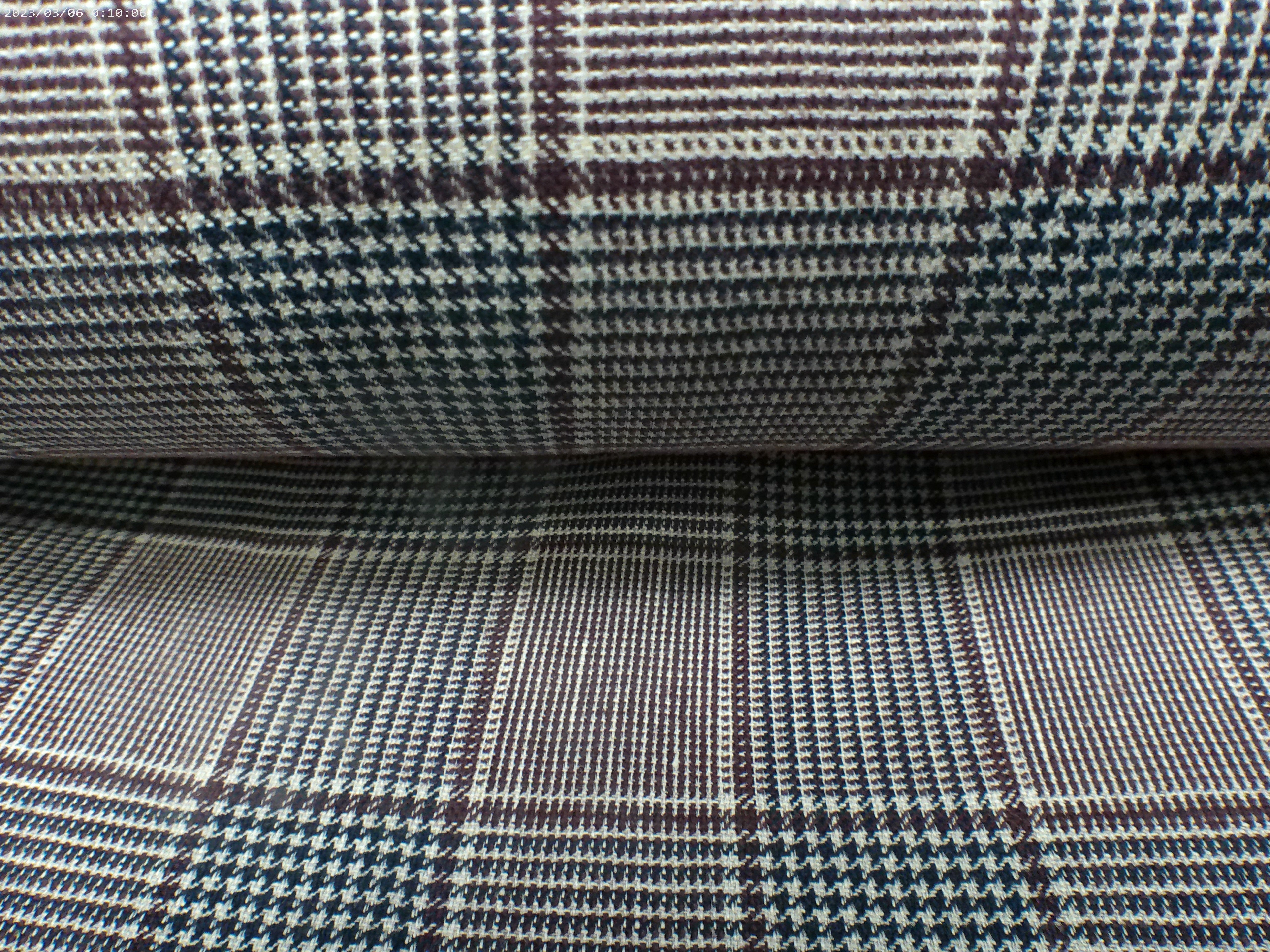 Multicolour Check Silk Wool Blazer Suiting