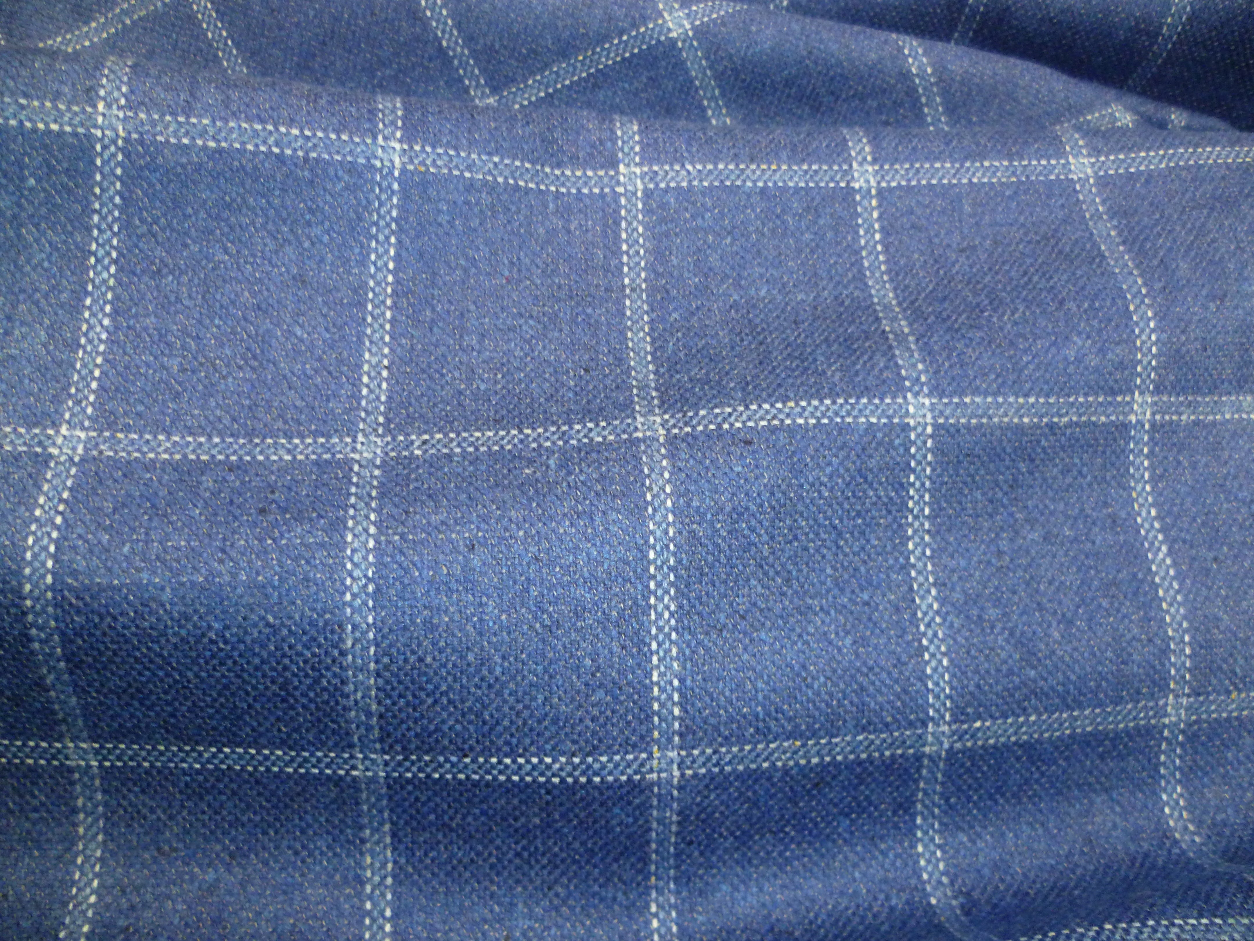Multicolour Check Silk Wool Blazer Suiting