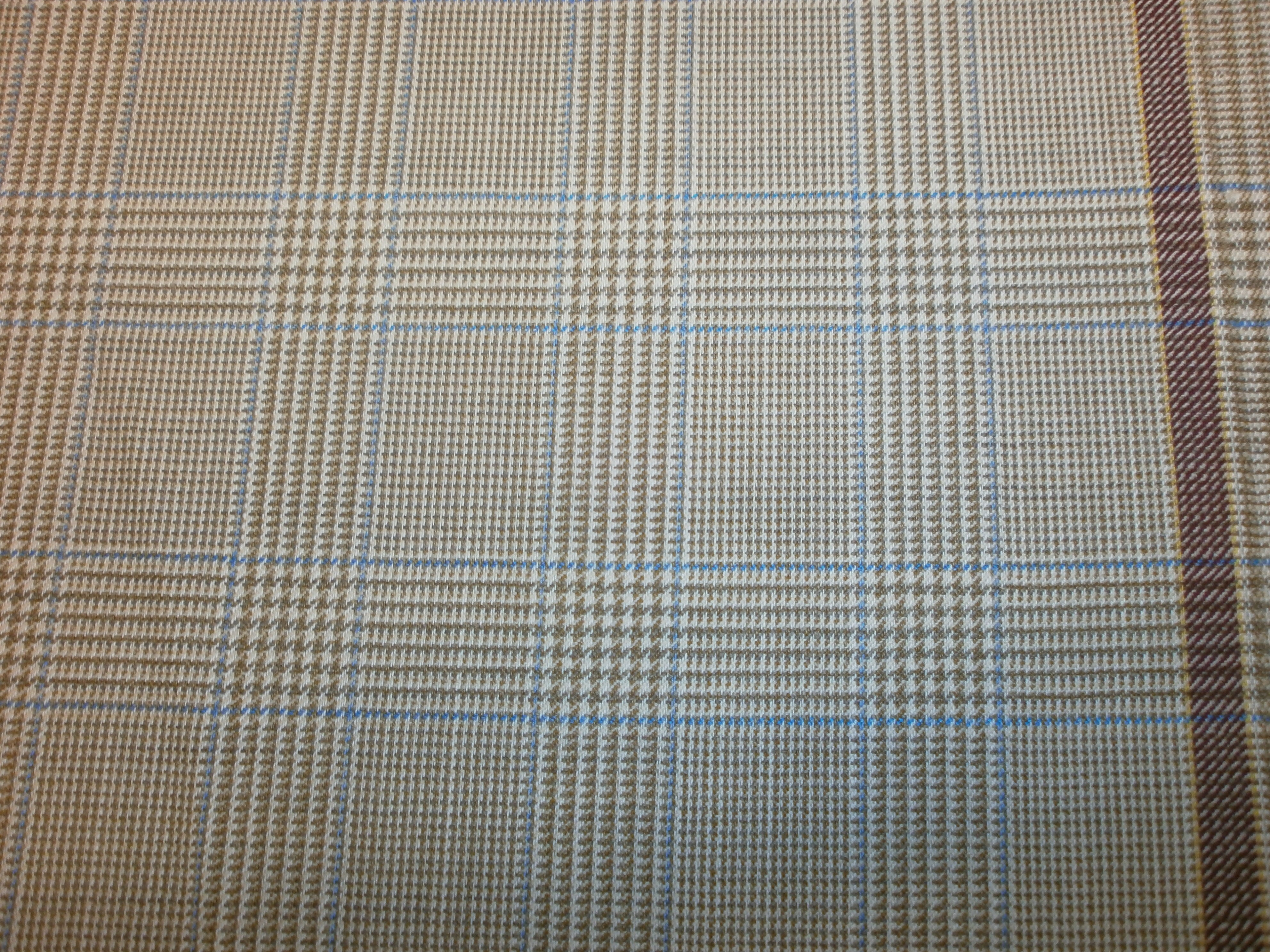 Multicolour Check Silk Wool Blazer Suiting
