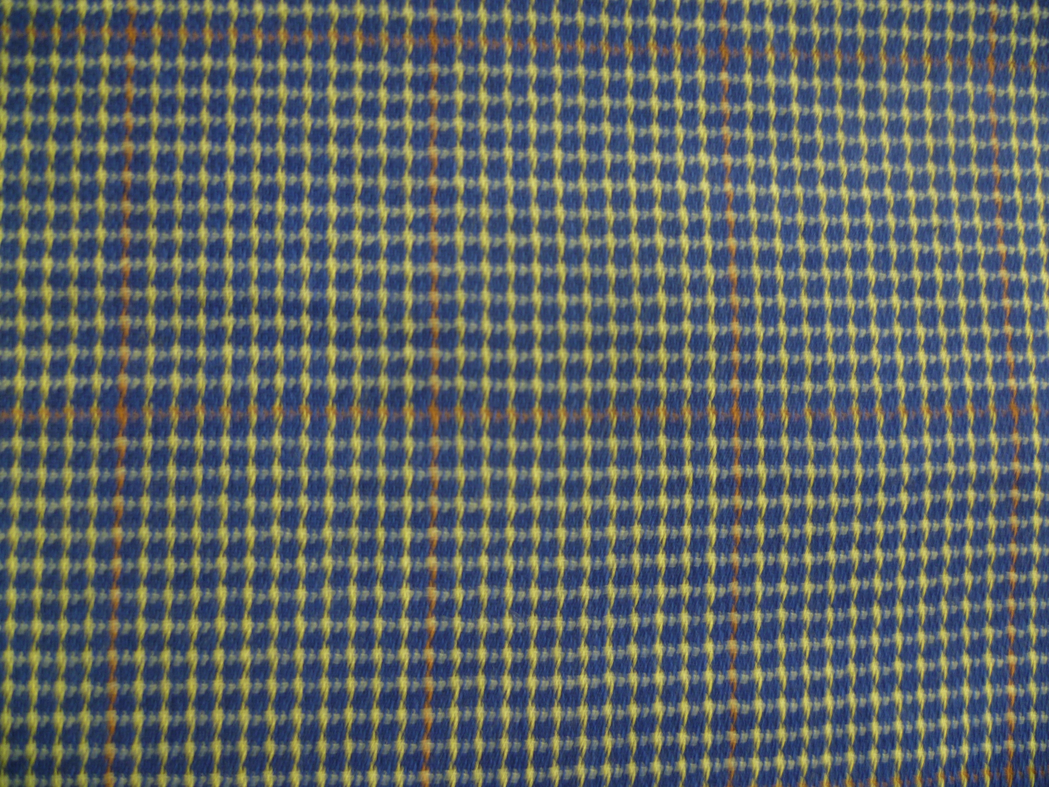 Multicolour Check Worsted Wool Blazer Suiting