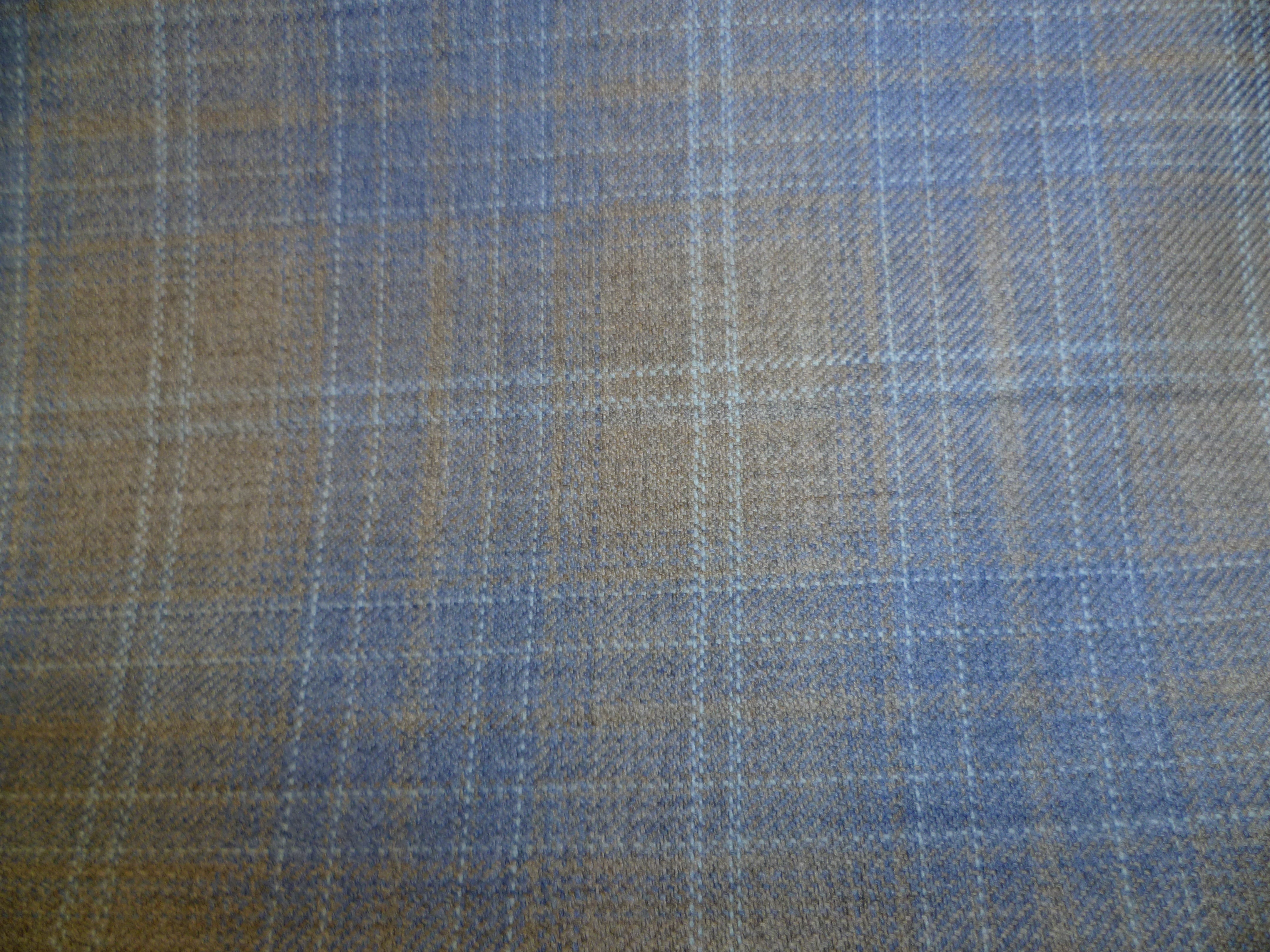 Multicolour Check Worsted Wool Blazer Suiting