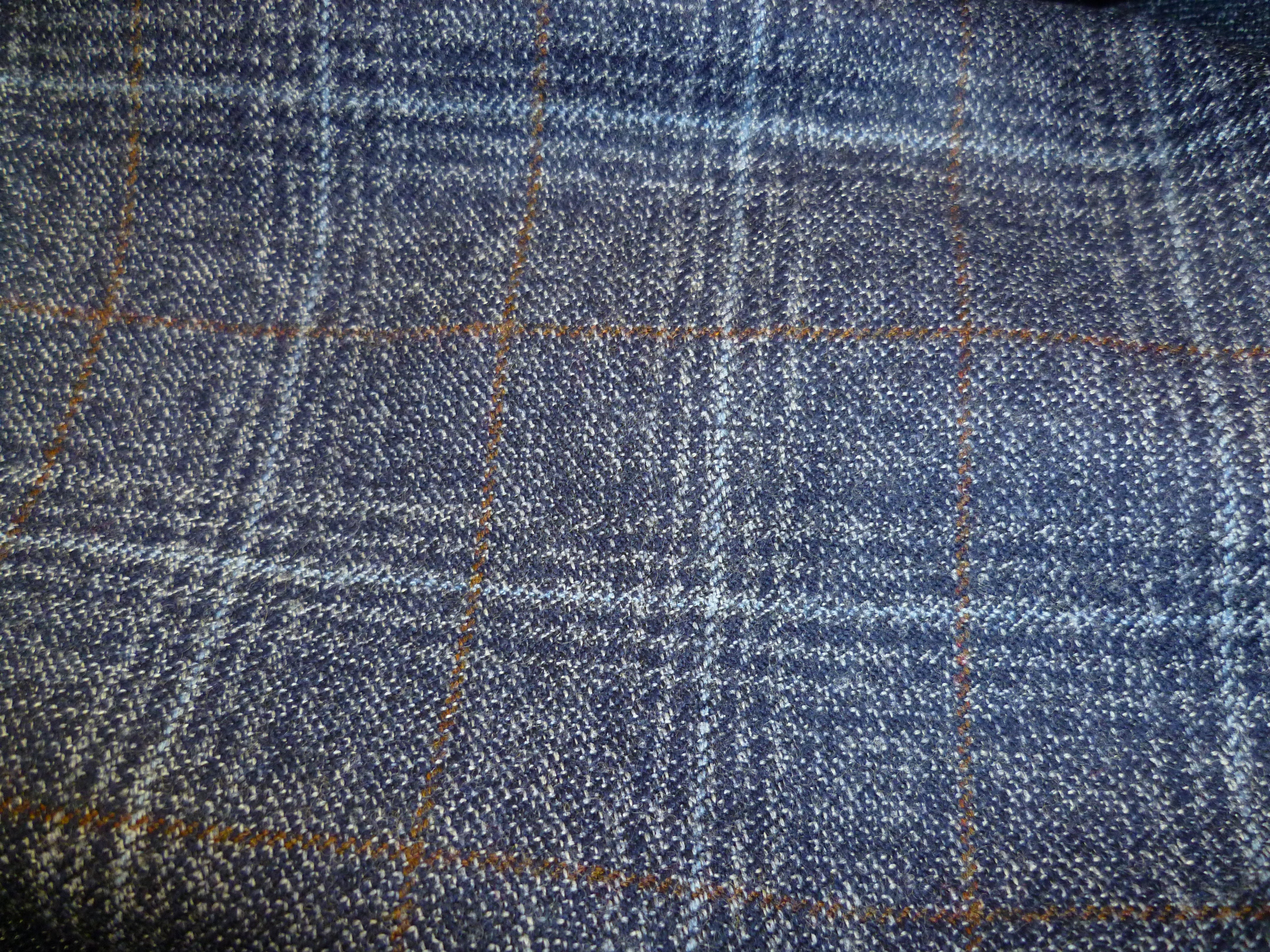 Multicolour Check Worsted Wool Blazer Suiting