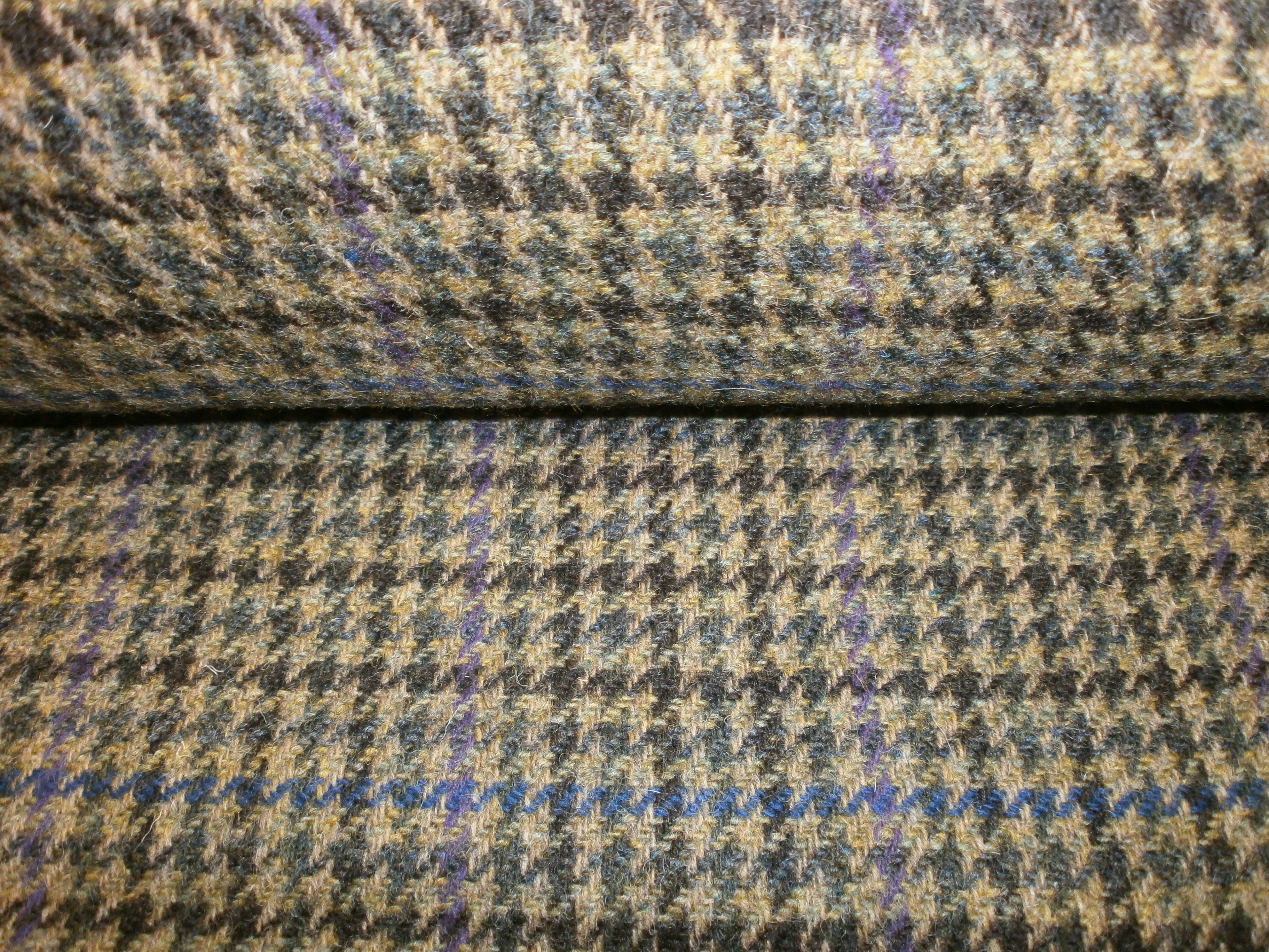 Multicolour Houndstooth Worsted Wool Coating