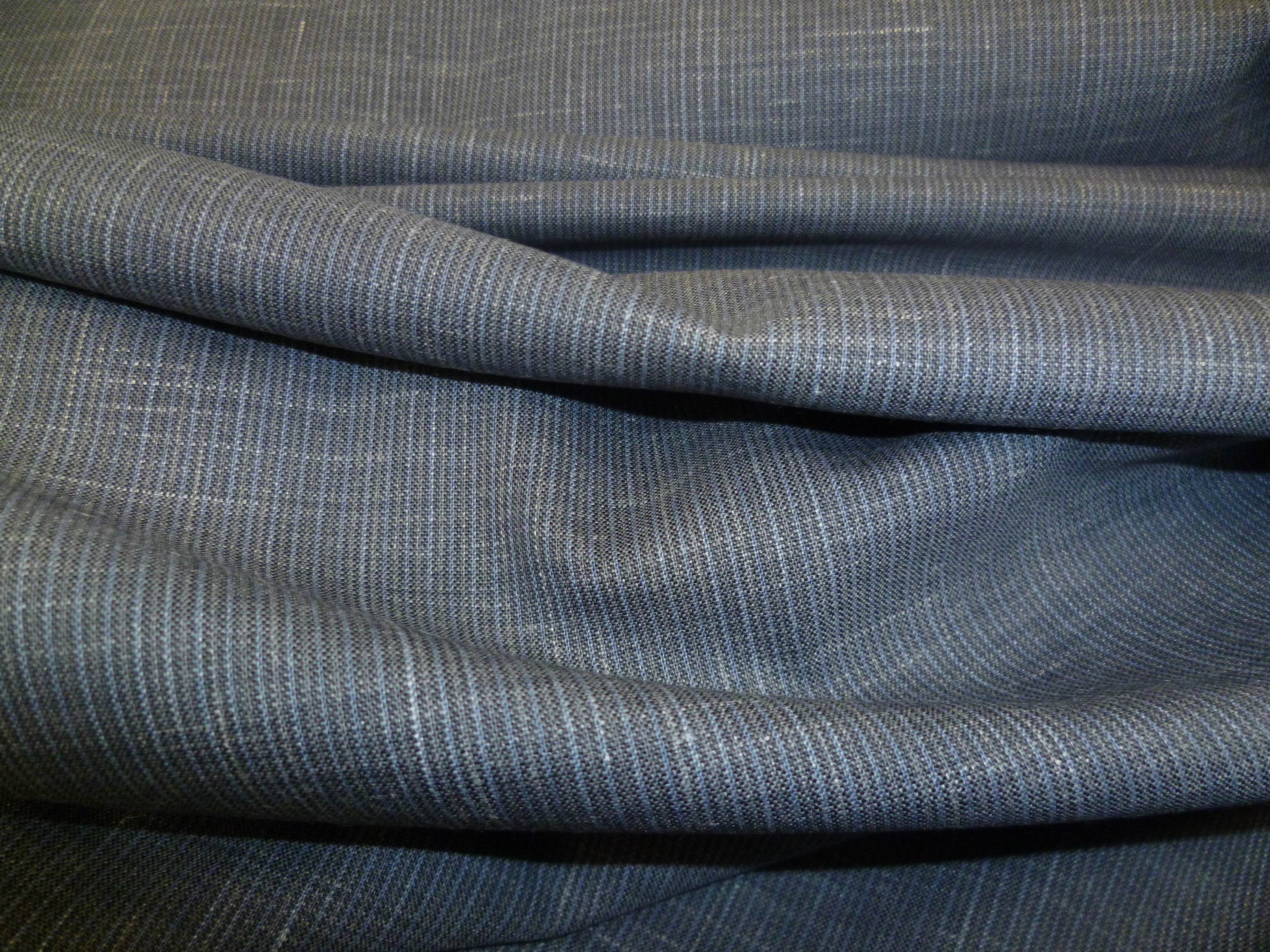 Multicolour Stripe Wool Linen Suiting