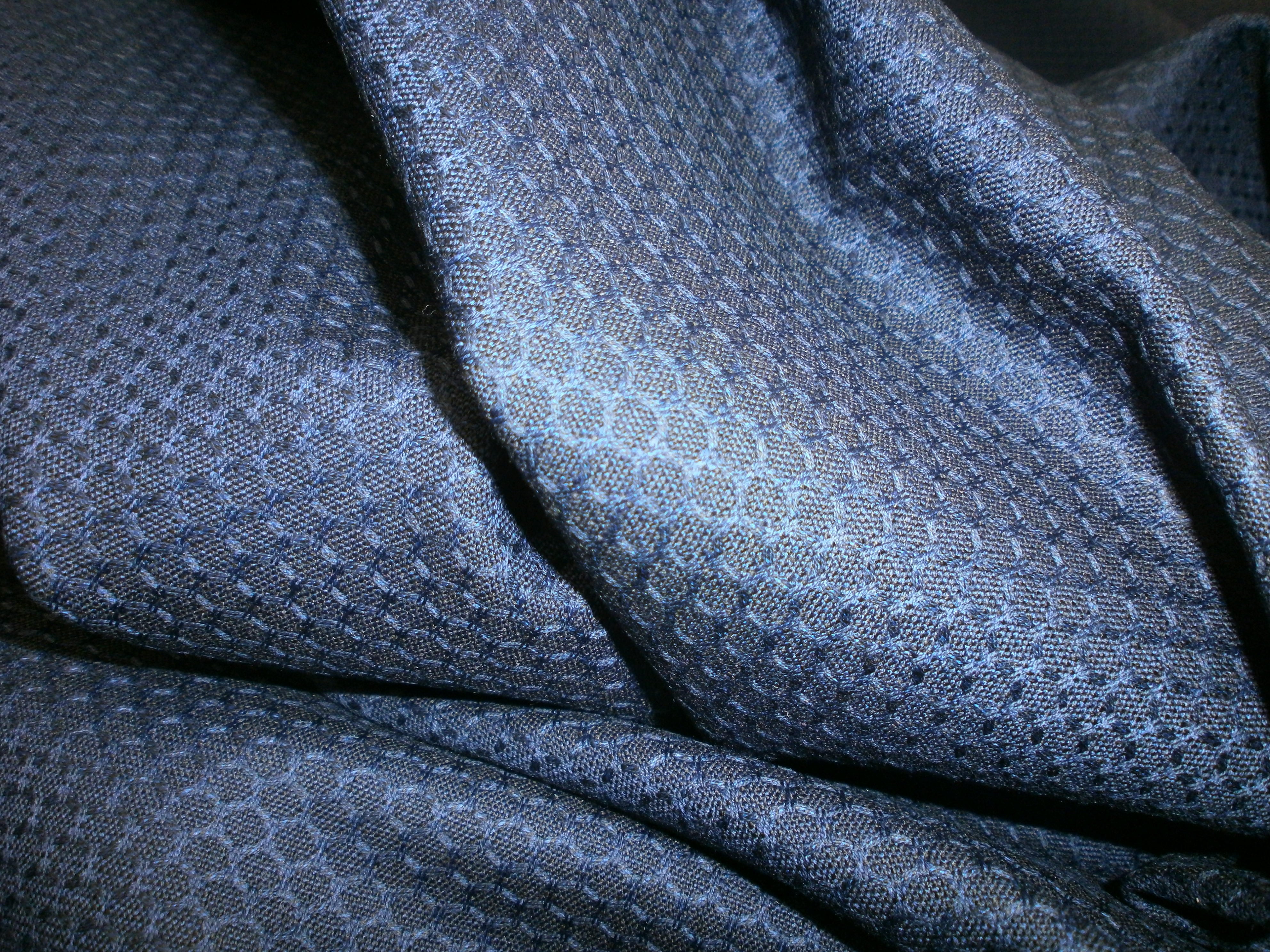 Navy Black Geometric Wool Blazer Suiting