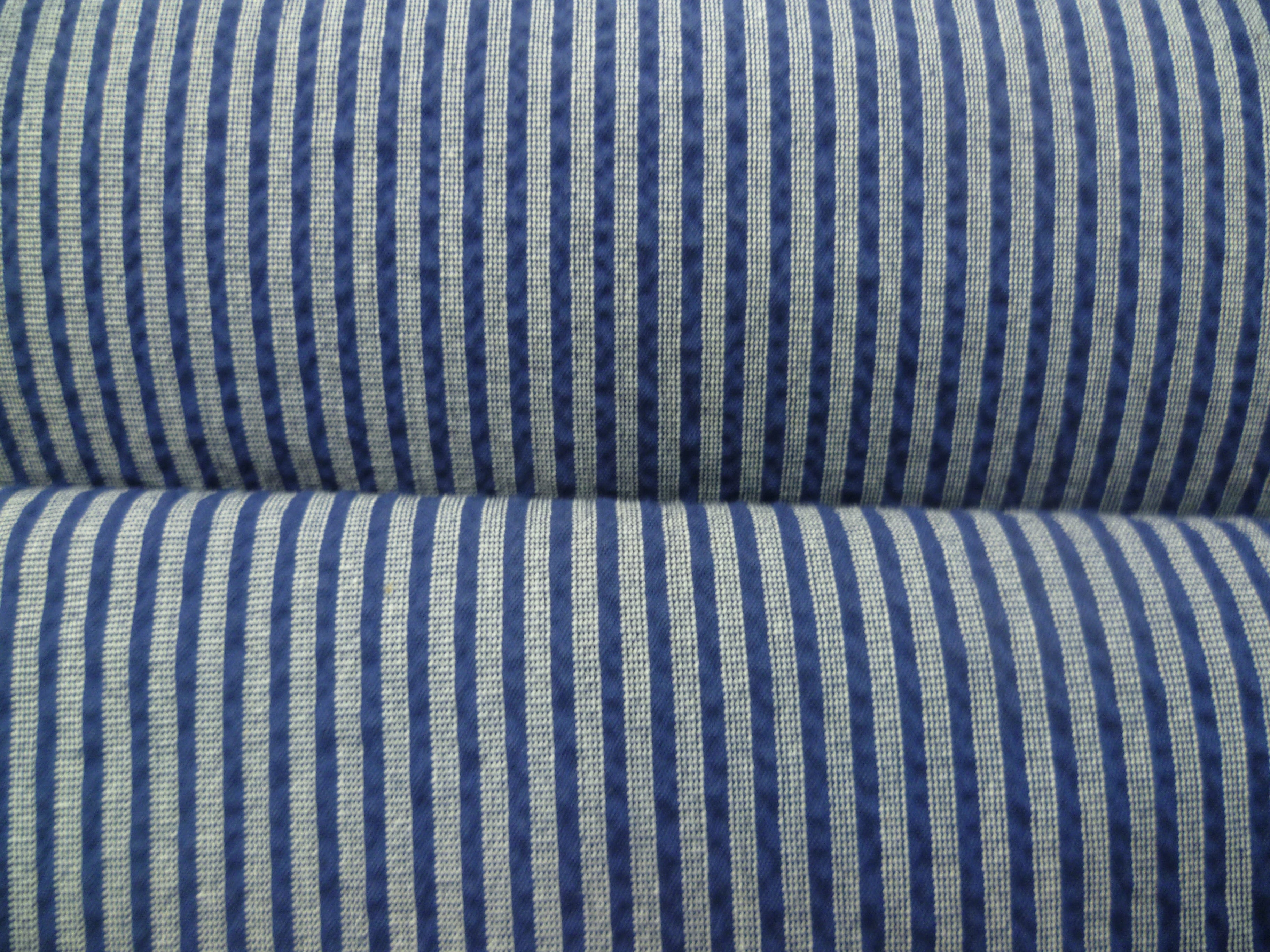 Navy Grey Stripe Cotton Shirting