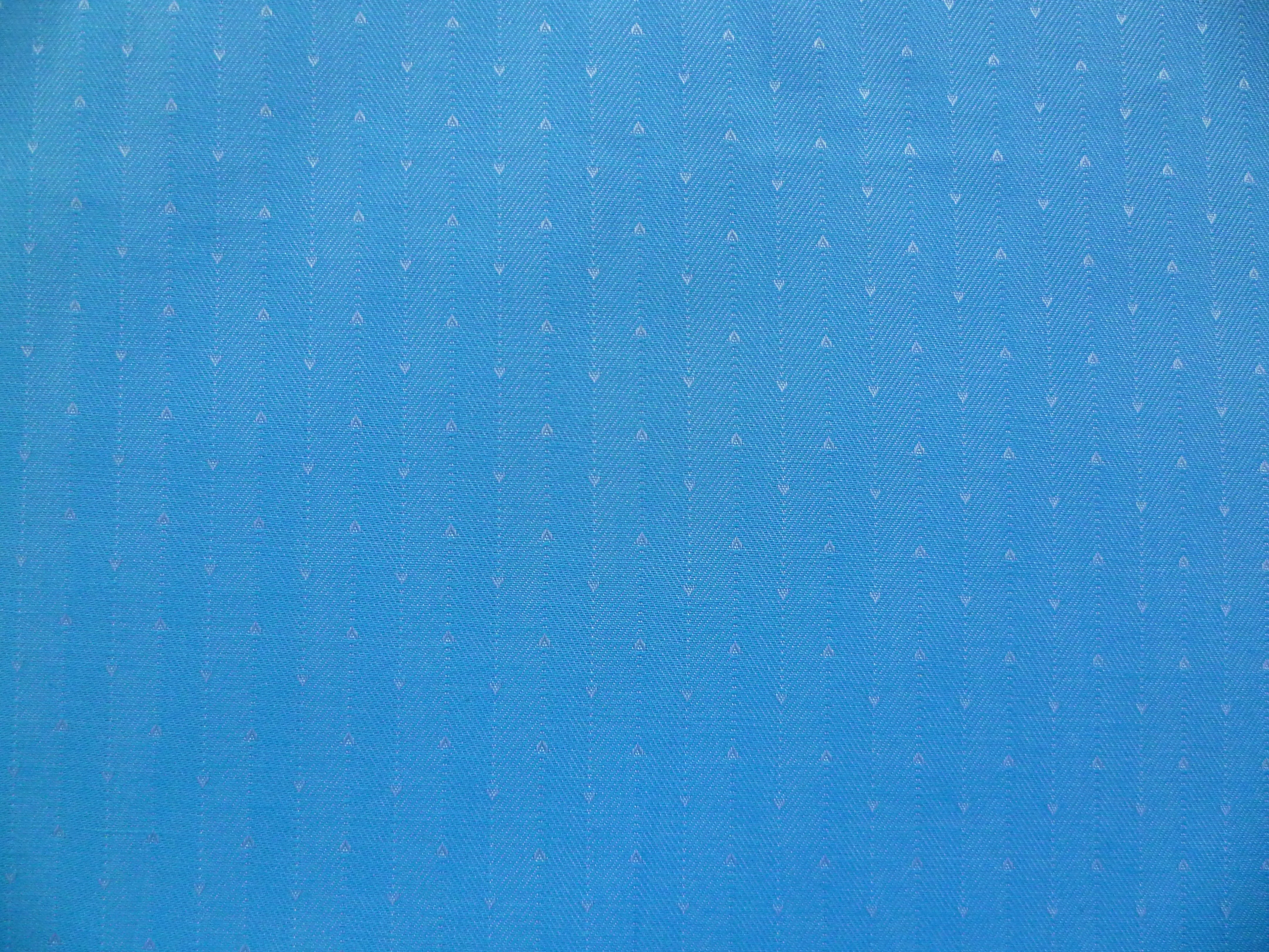Ocean Blue White Geometric Cotton Shirting