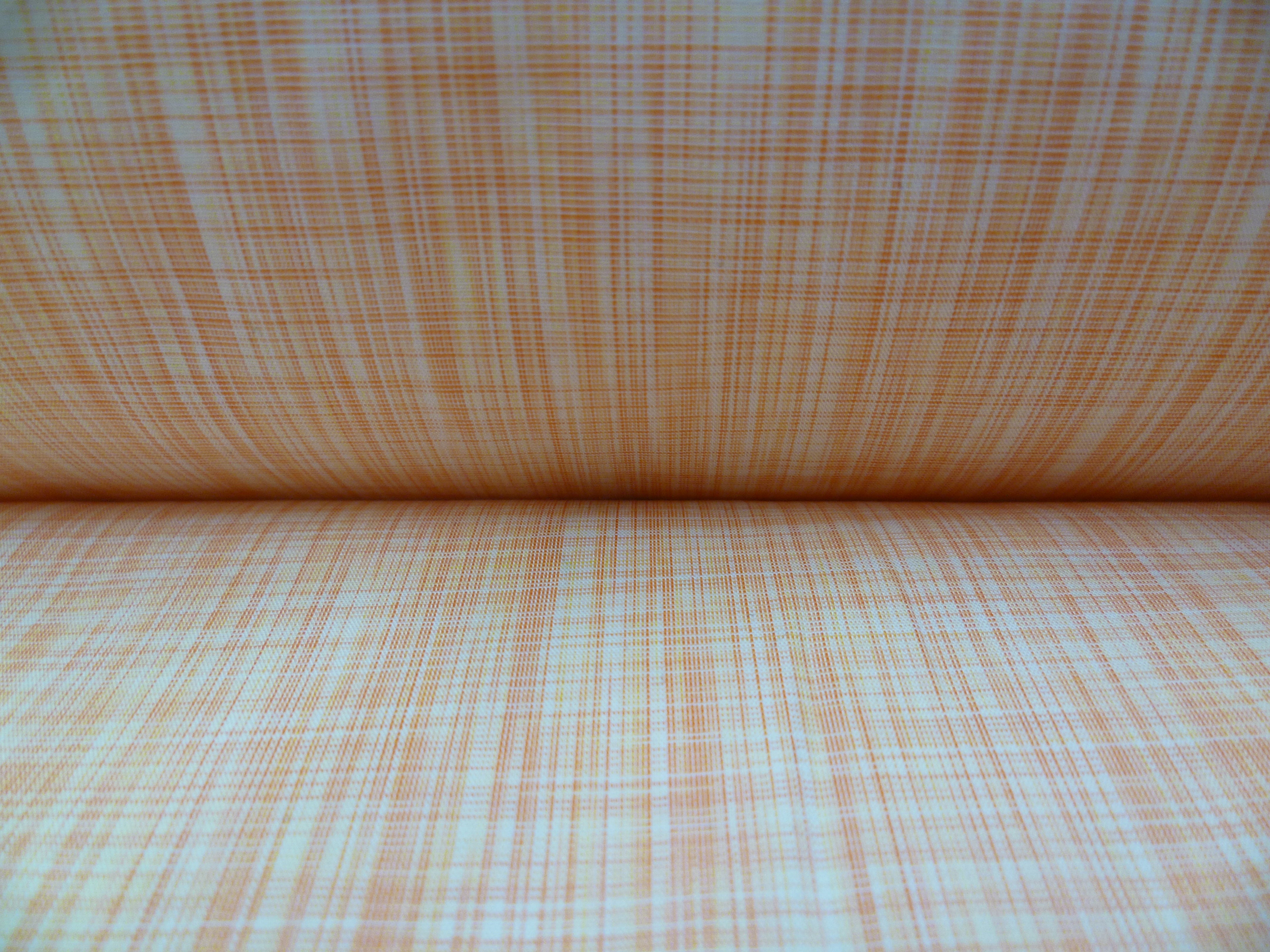 Orange White Plain Linen Shirting