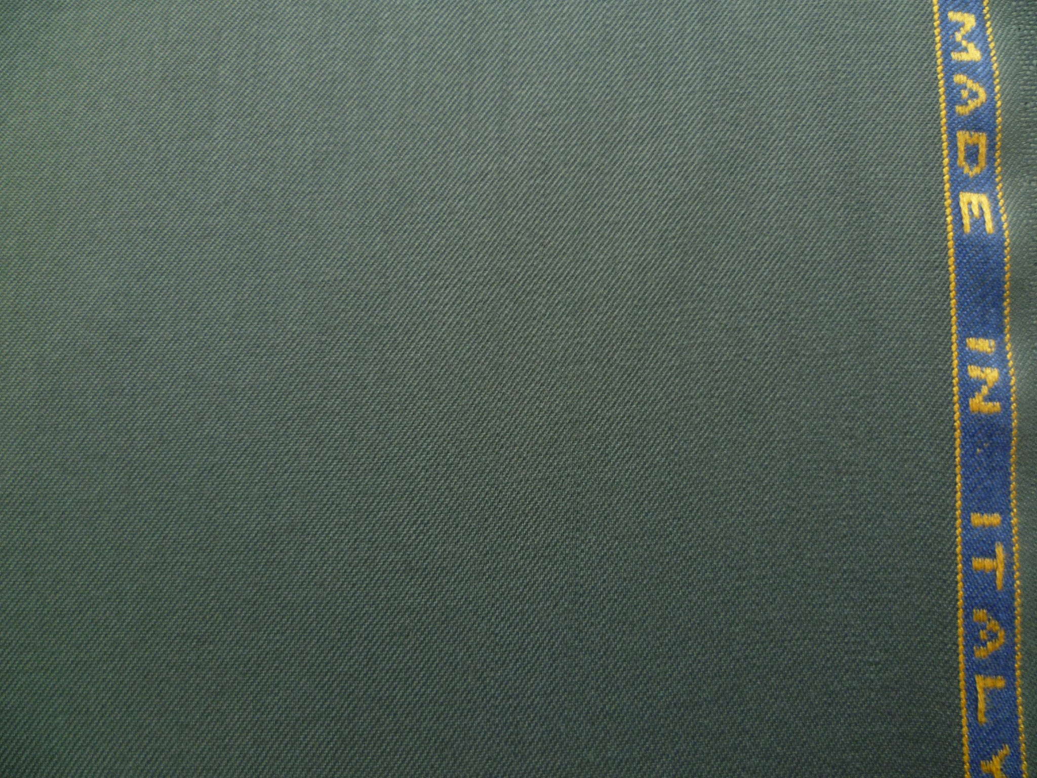 Teal green Wool Worsted Gabardine