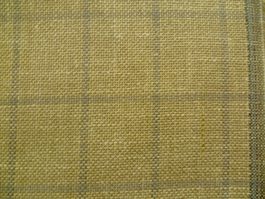 Oatmeal With A Grey Windowpane.100% Linen