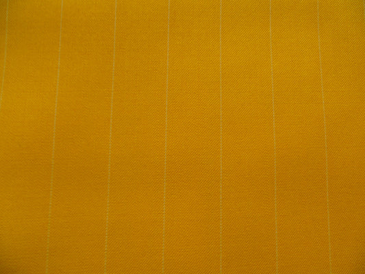 Mustard With A White Chalk Stripe. 100% Wool Worsted