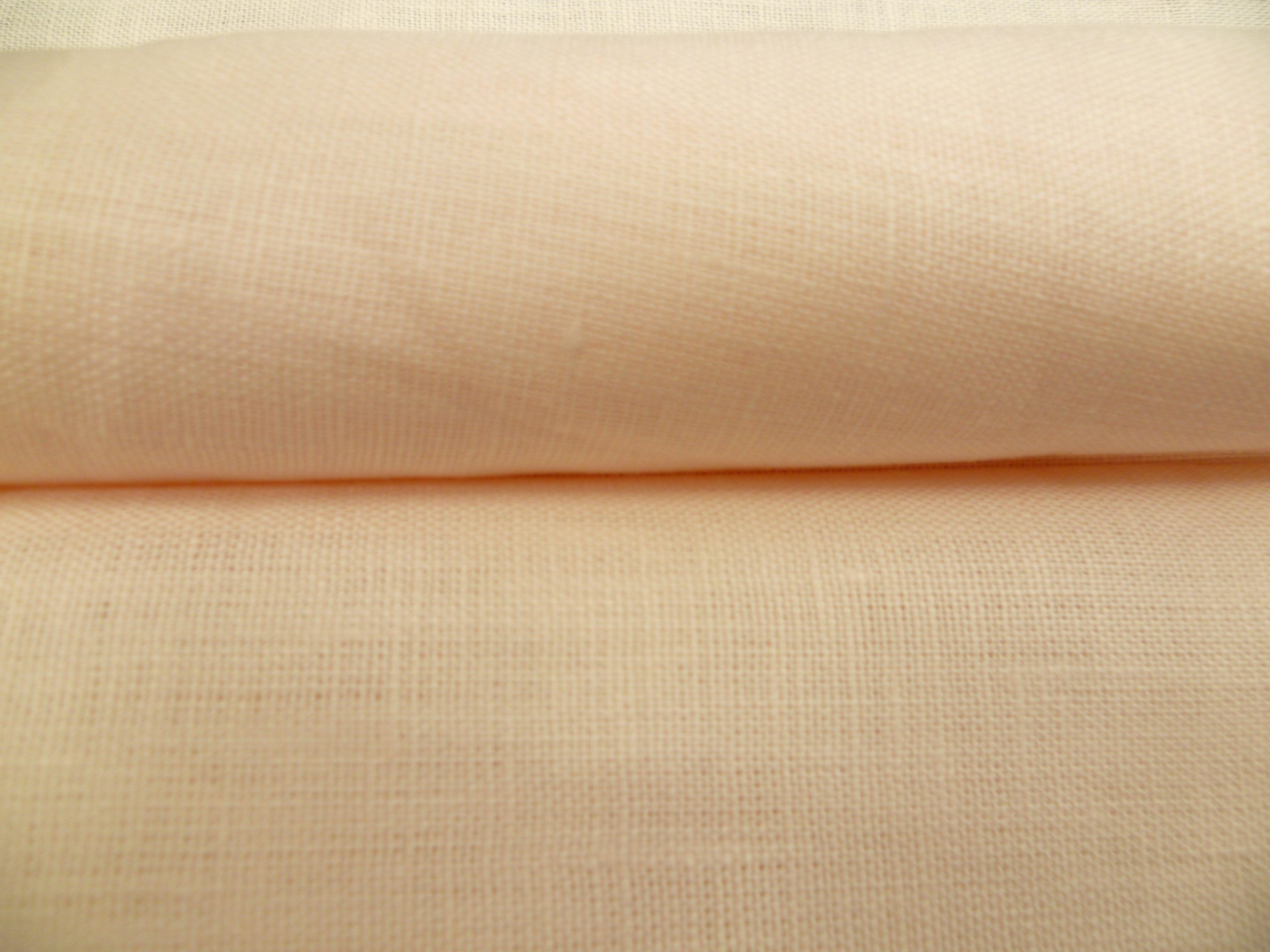 Peach Orange Plain Linen Shirting