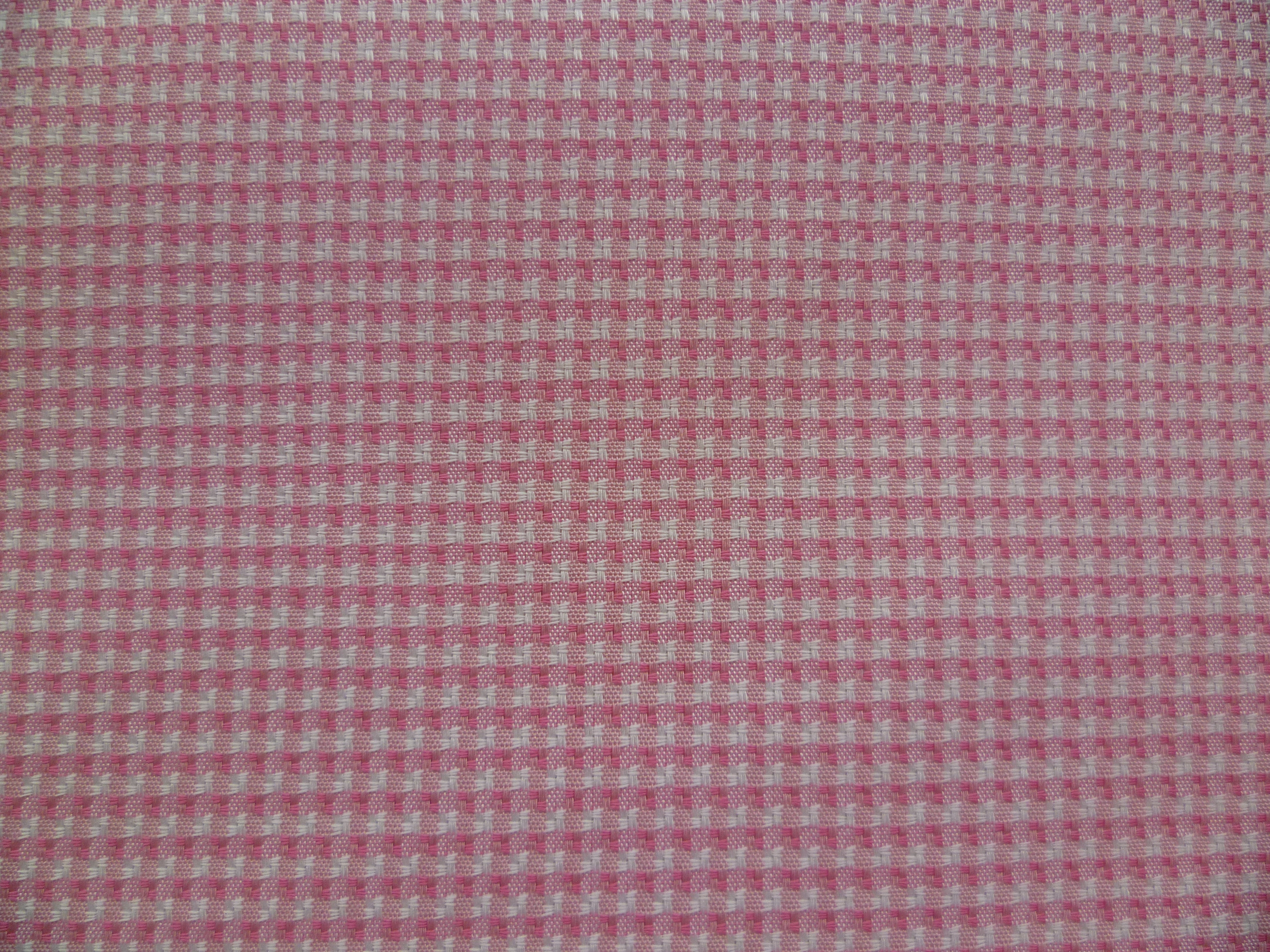 Pink White Check Cotton Shirting