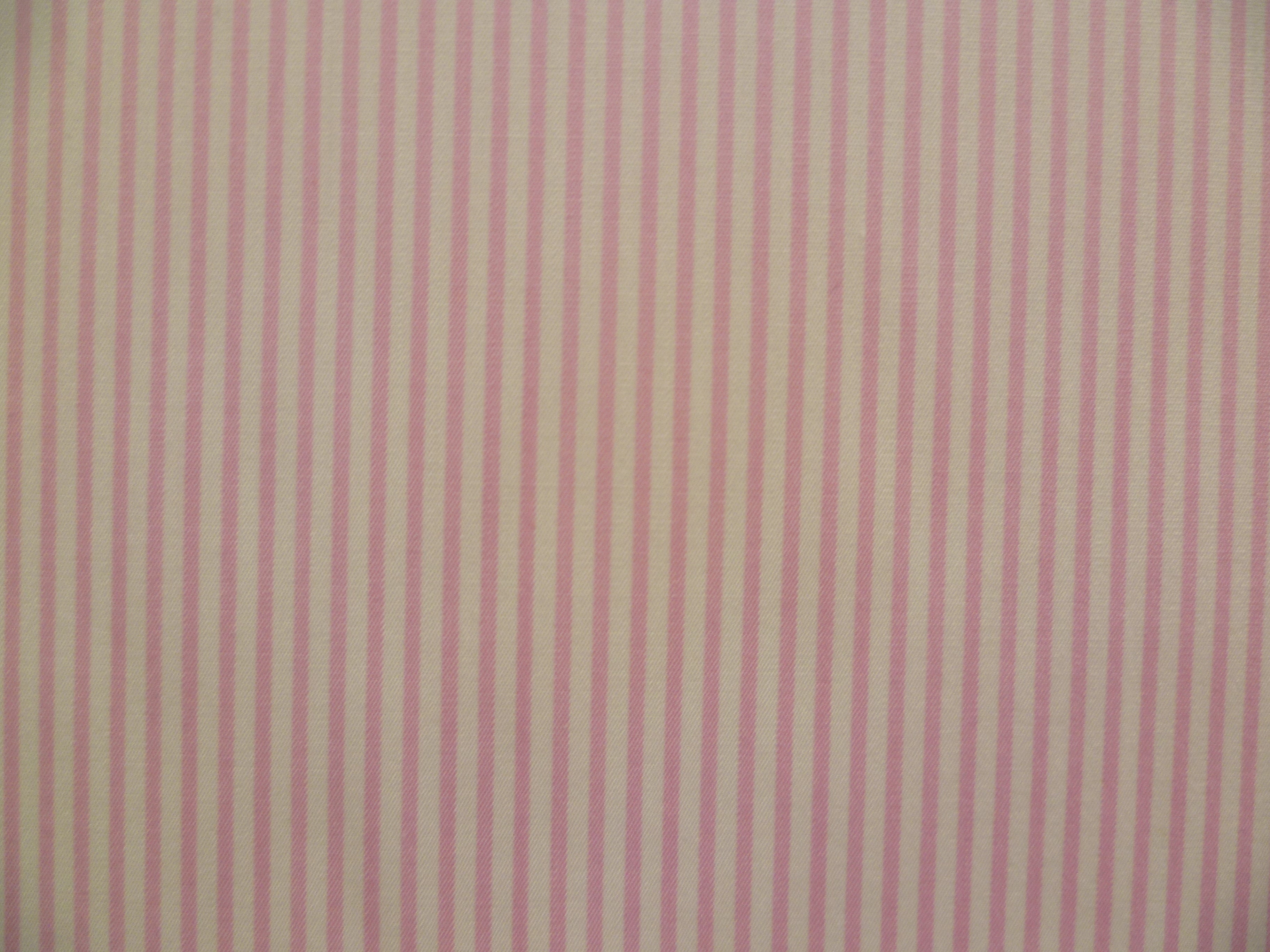 Pink White Stripe Cotton Shirting