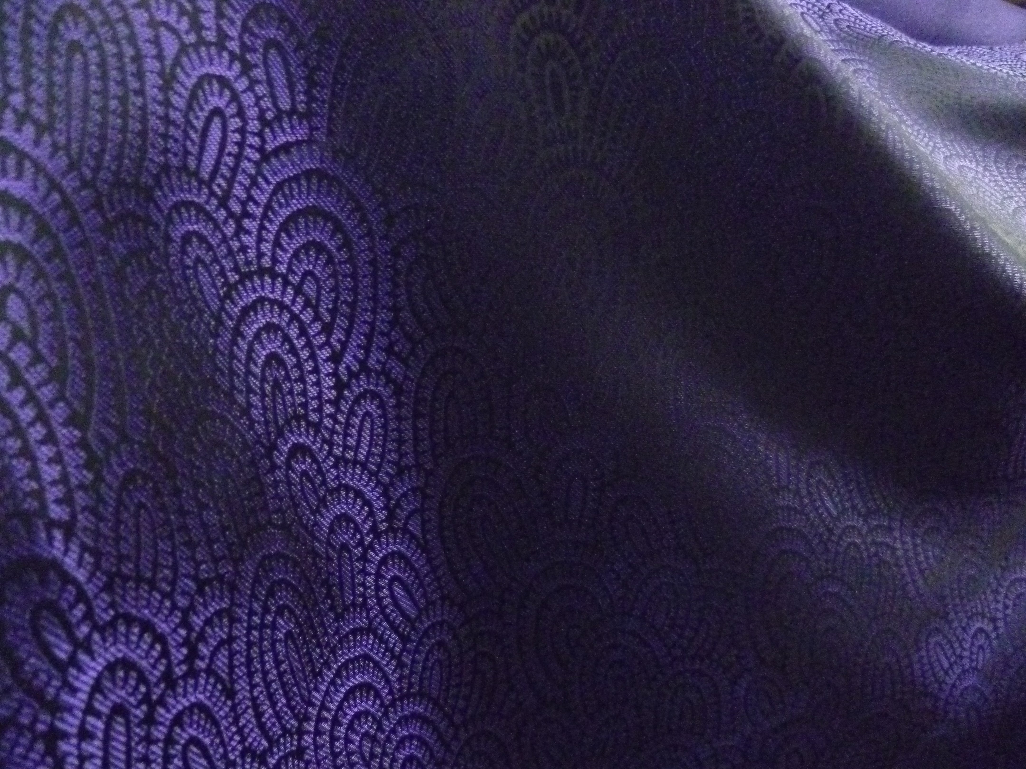 Purple Tone Jacquard Silk Wool Blazer