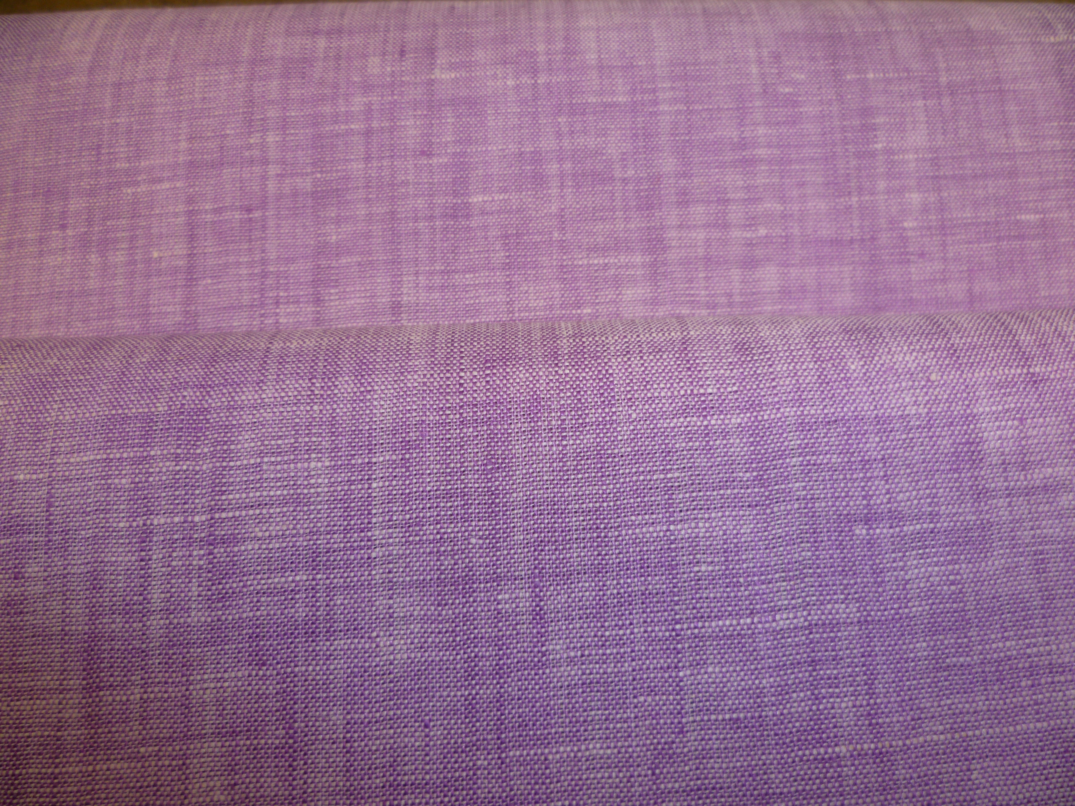 Purple White Plain Linen Shirting