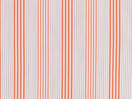 Orange, Burnt Orange, and White Striped Cotton