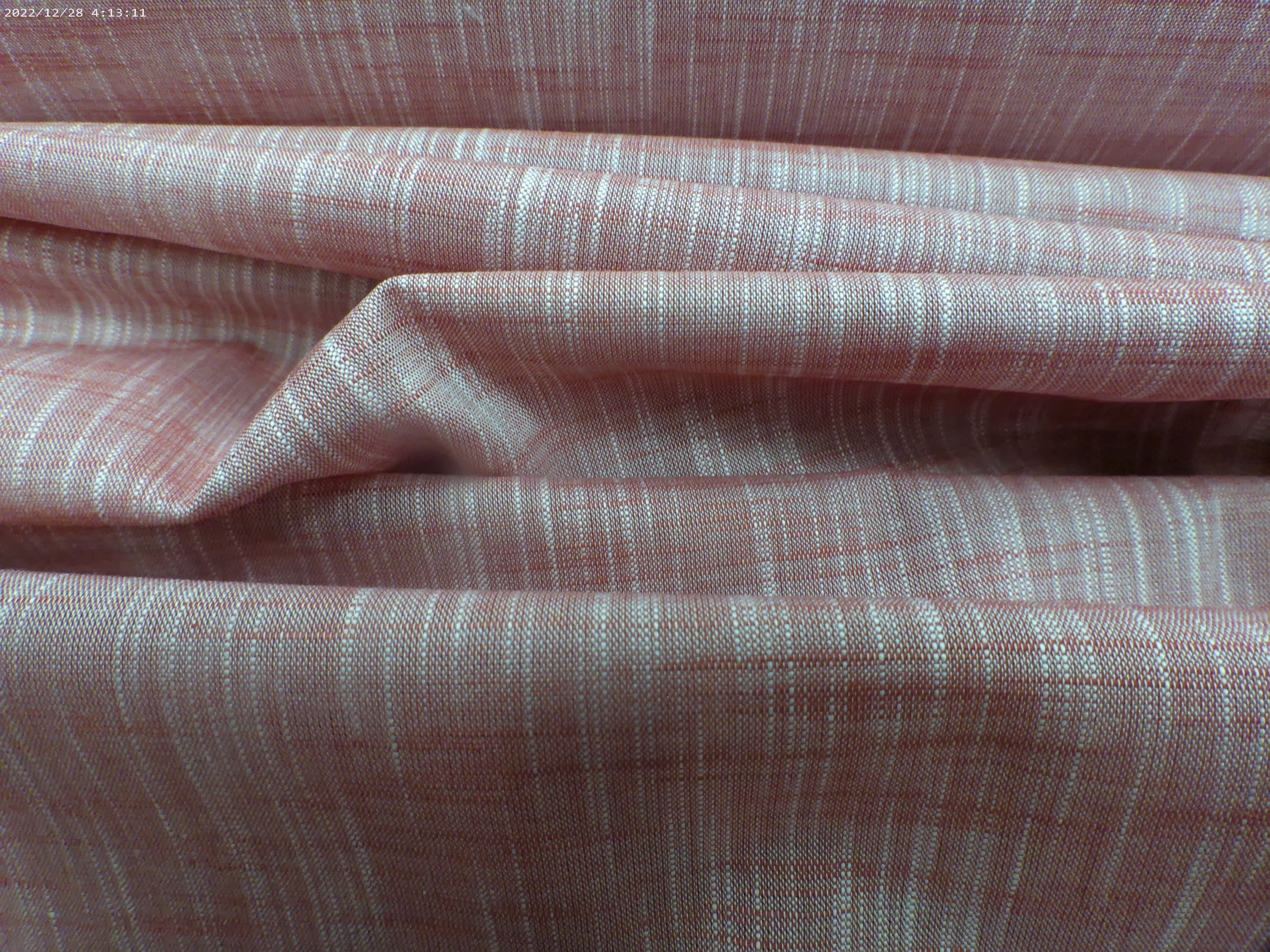 Salmon Pink Plain Linen Shirting