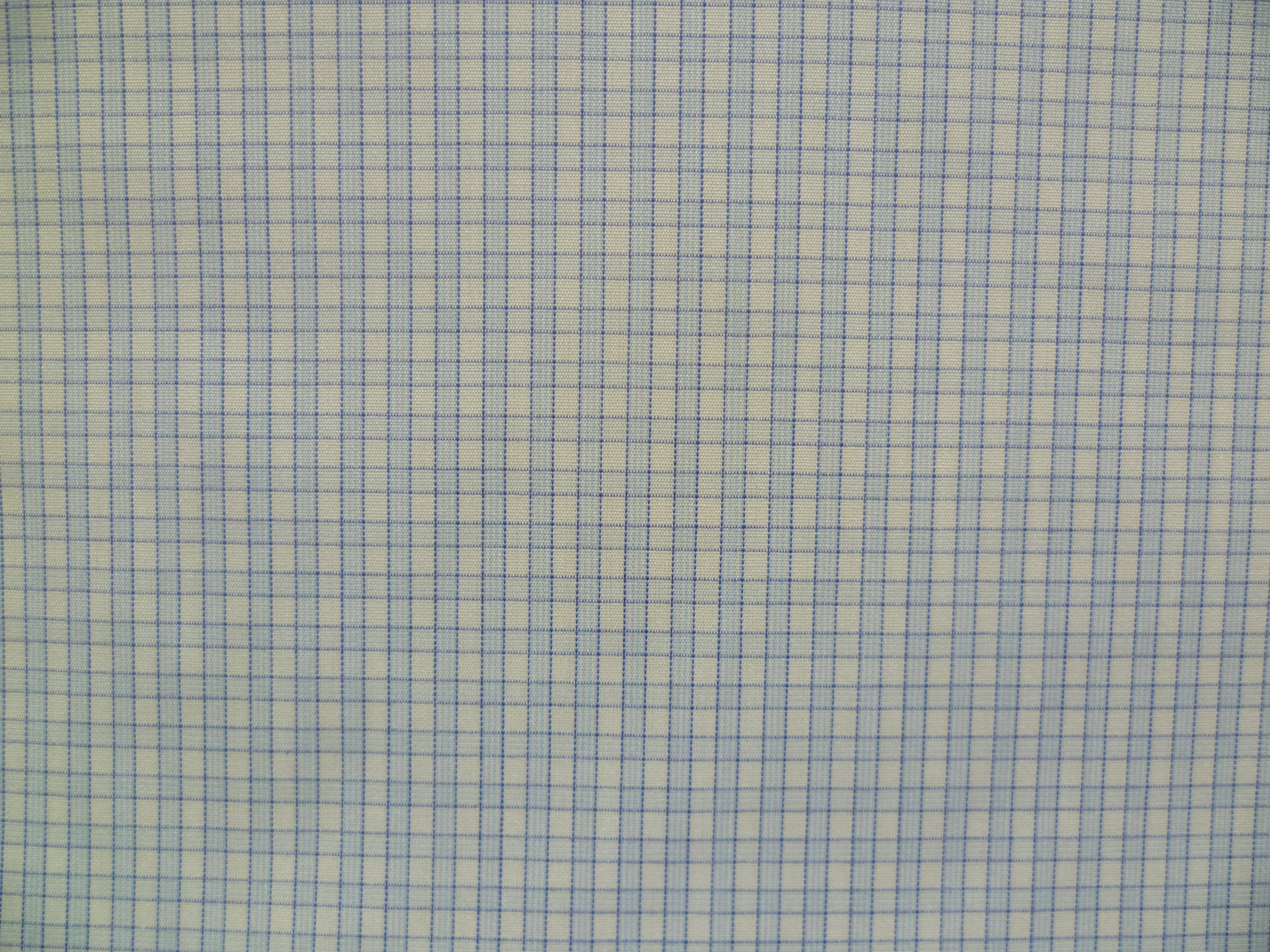 Sky Blue White Check Cotton Shirting
