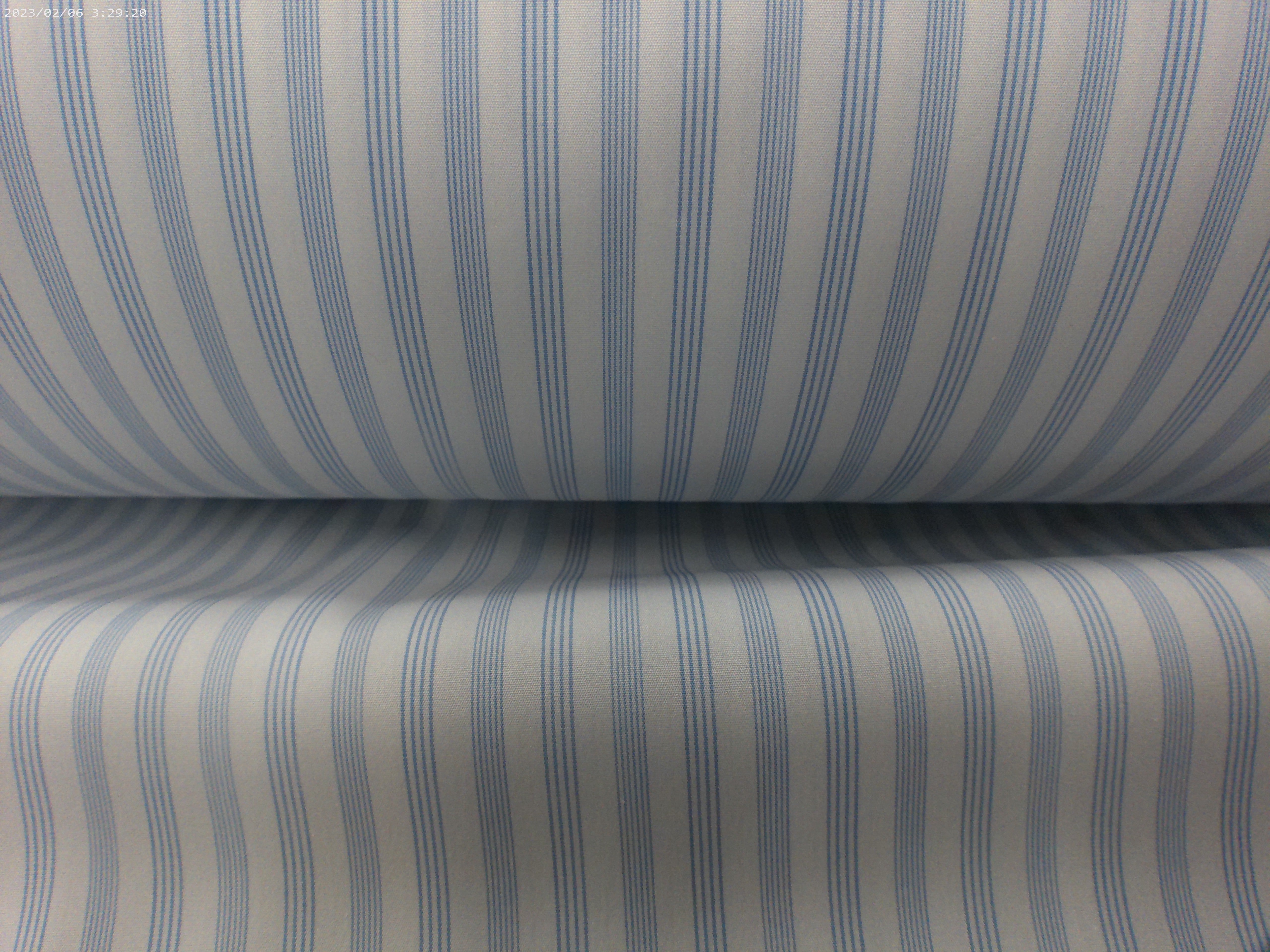 Sky Blue White Stripe Cotton Dresses Shirting