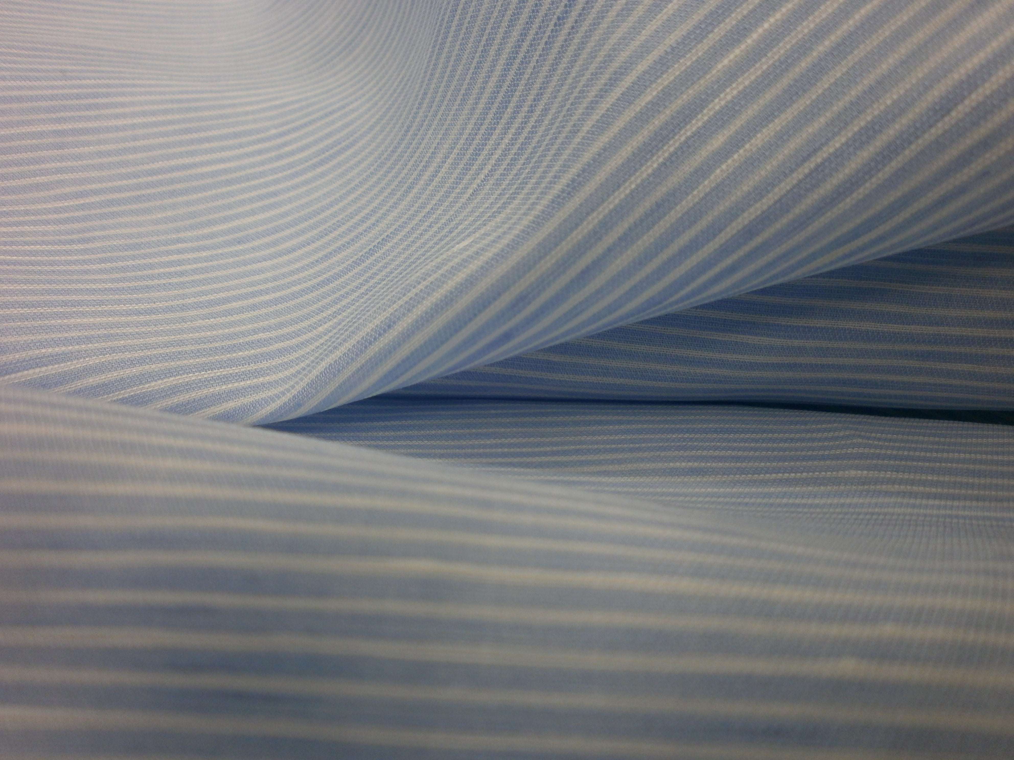 Sky Blue White Stripe Cotton Shirting