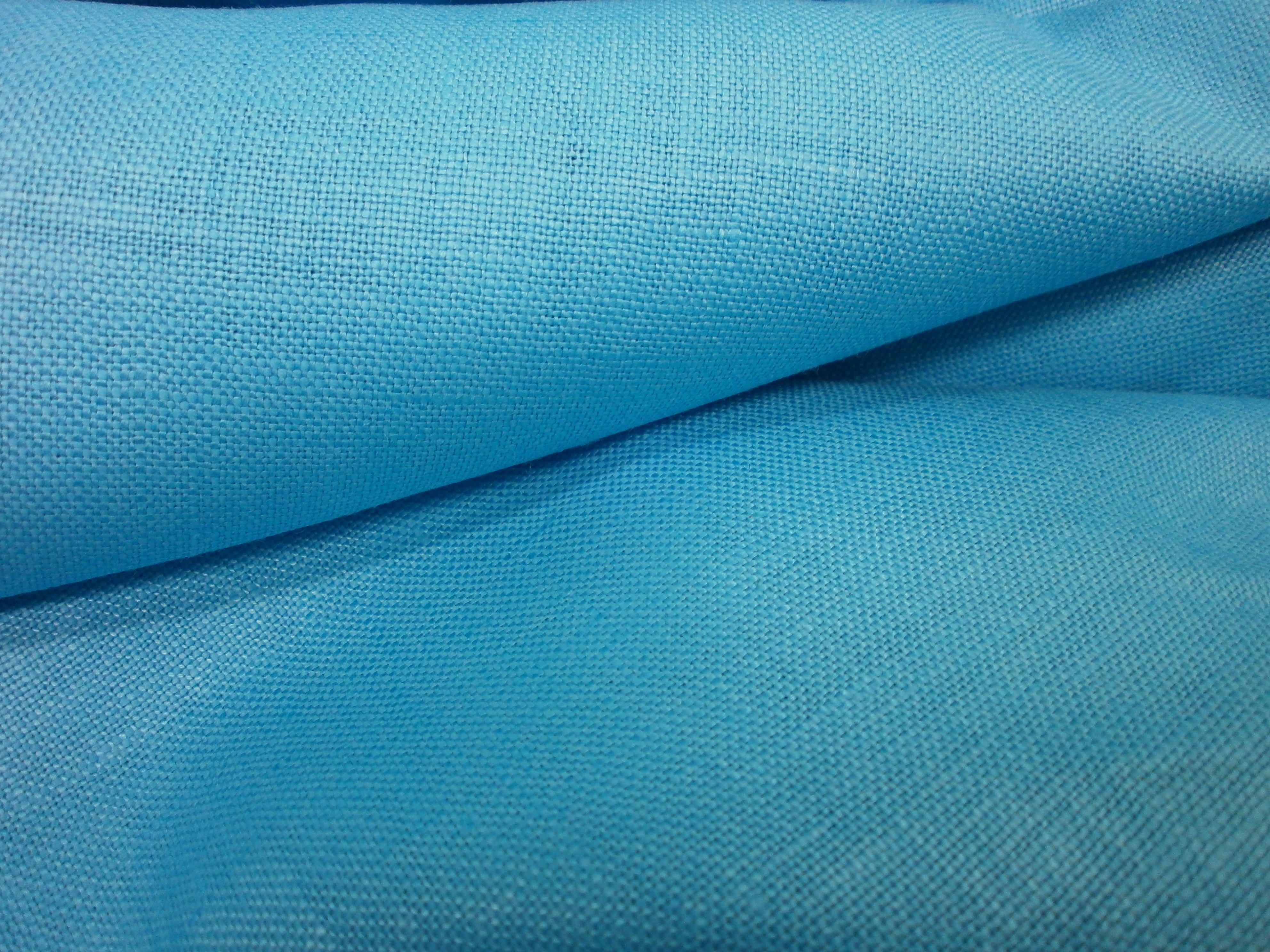 Turquoise Blue Plain Linen Blazer Suiting