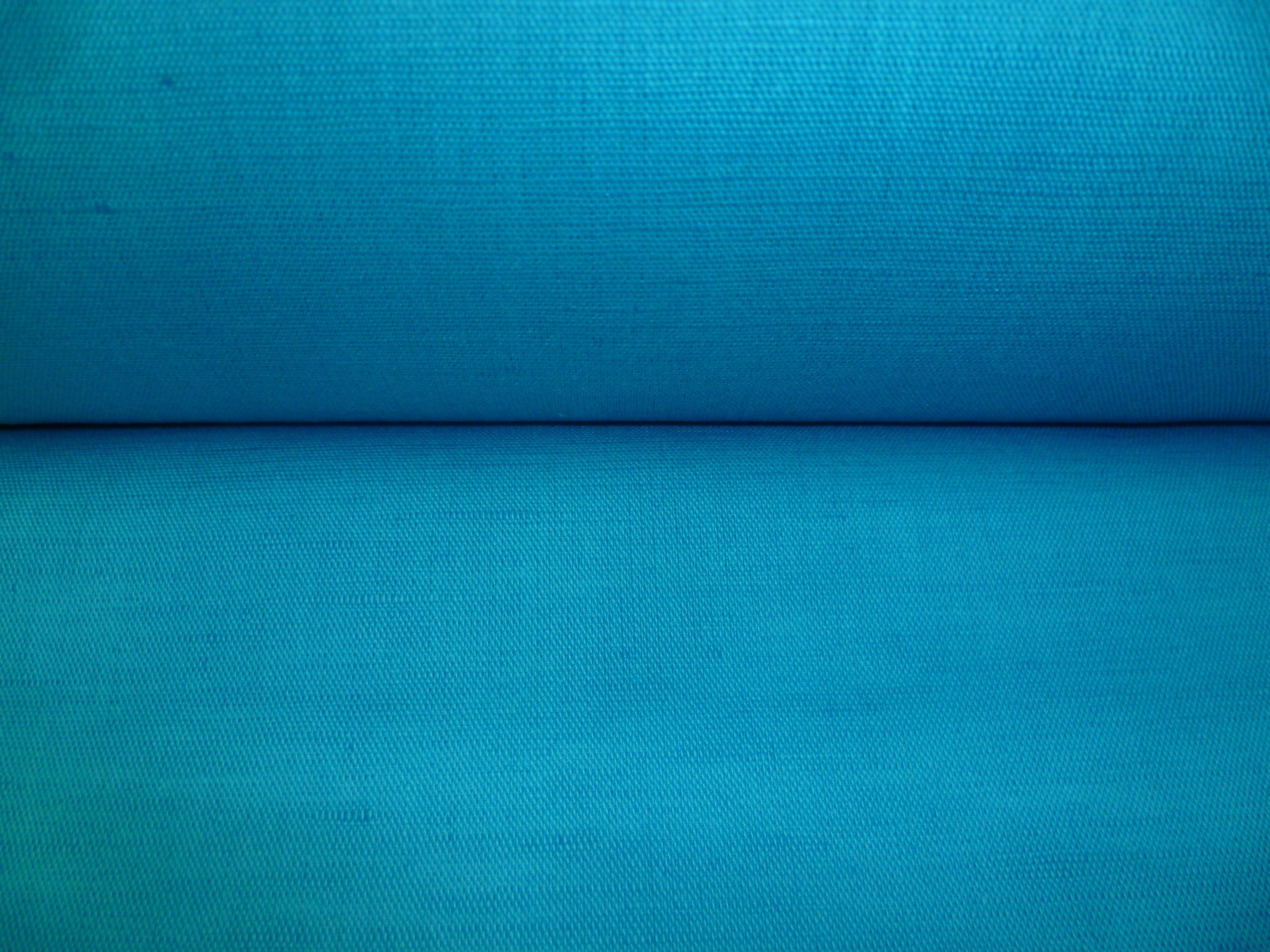  Turquoise Blue Plain Linen Cotton Shirting