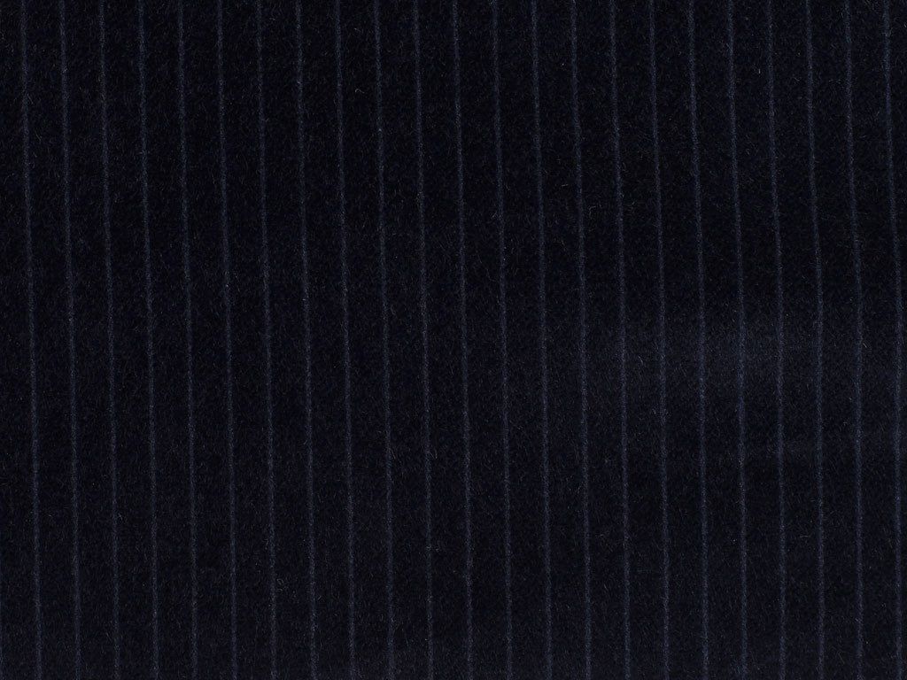 Navy Blue and Soft Blue Striped Cotton Velvet 56" inches
