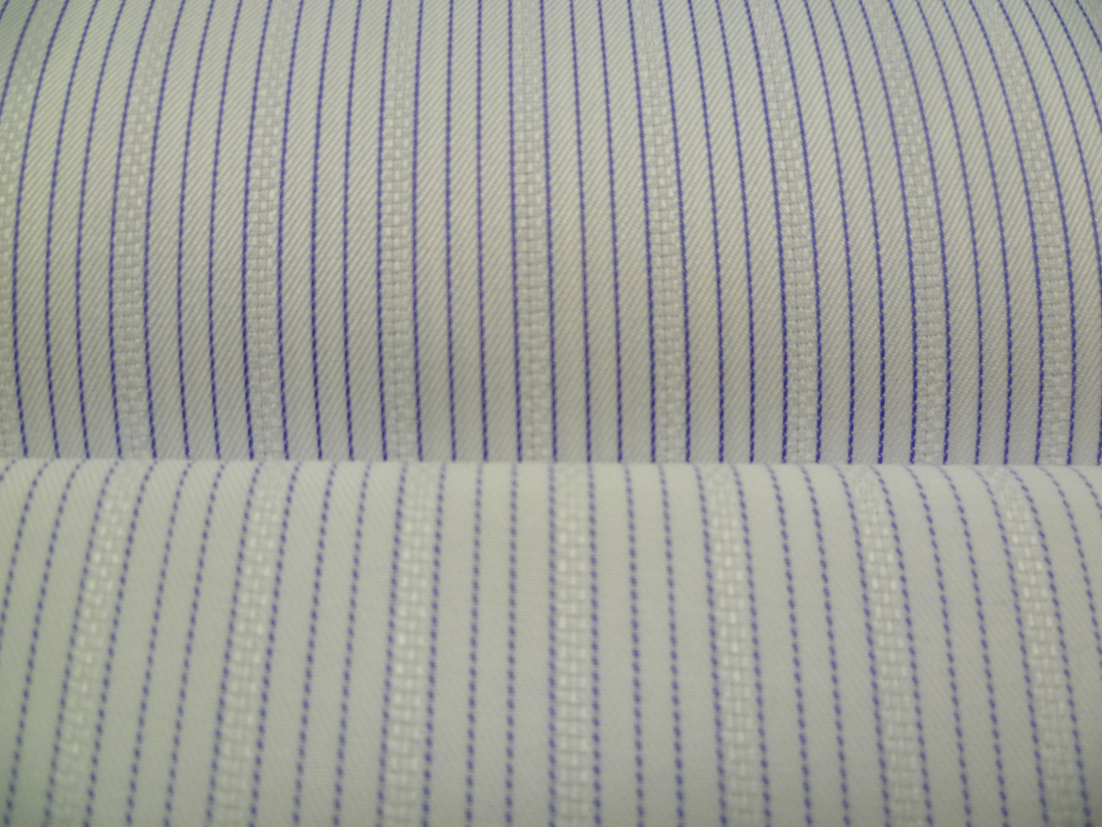 White Purple Stripe Cotton Dresses Shirting