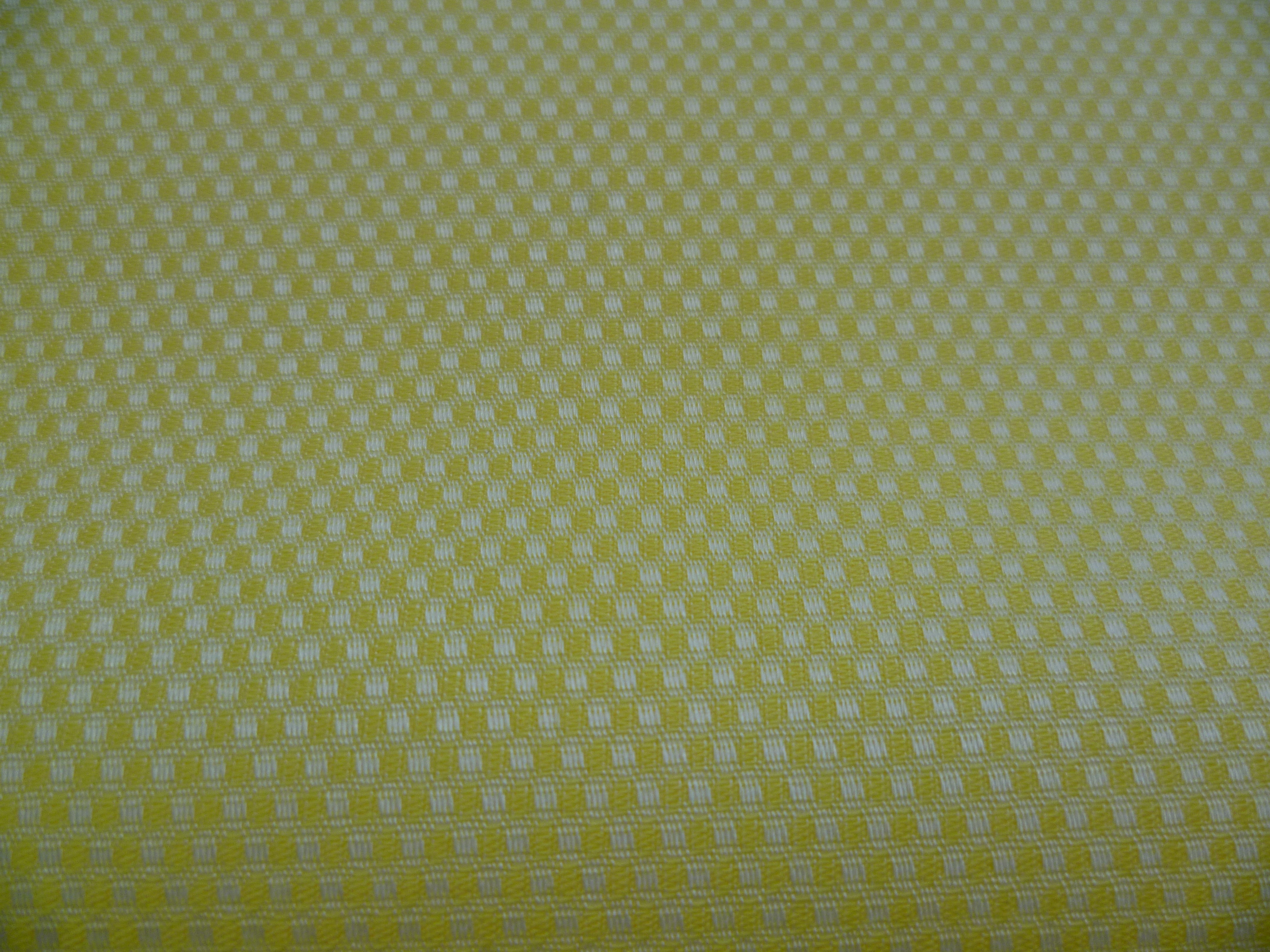 Yellow White Check Cotton Dresses Shirting
