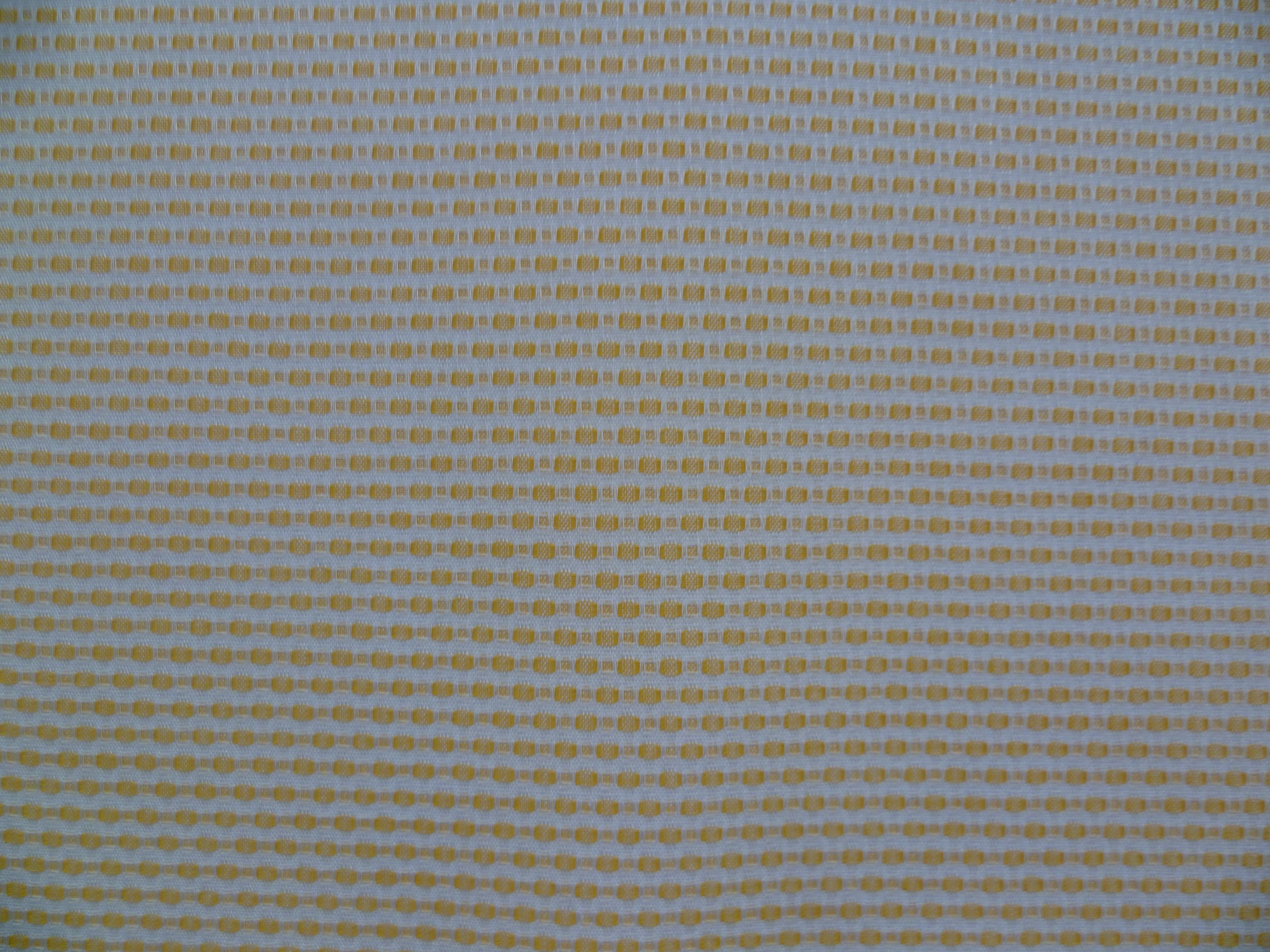 Yellow White Geometric Cotton Dresses Shirting